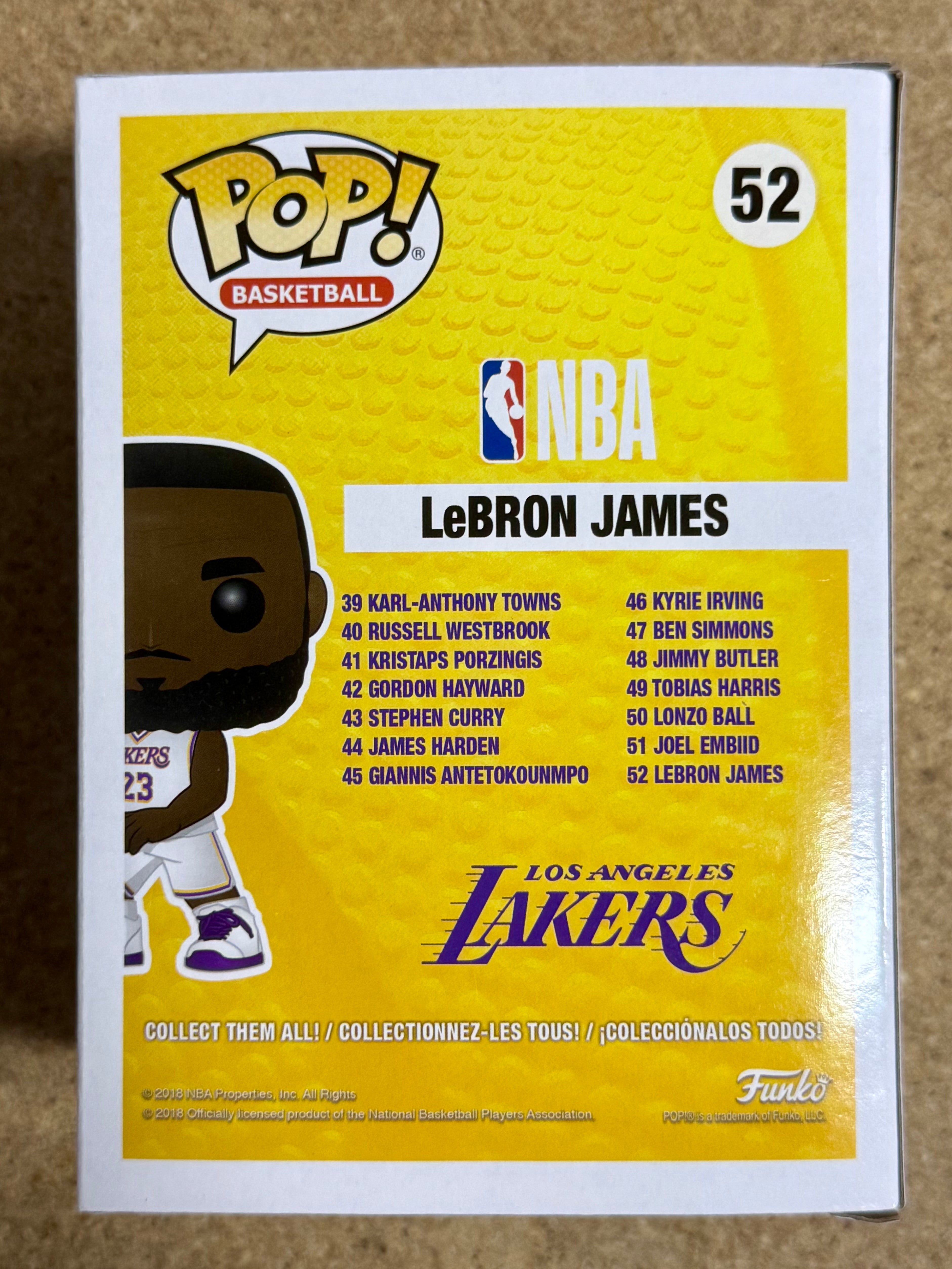 Funko Pop! Basketball Lebron James Dribbling #52 NBA Los Angeles LA Lakers