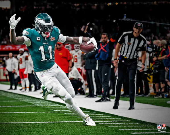 A.J. Brown Super Bowl LIX Touchdown Philadelphia Eagles Photo