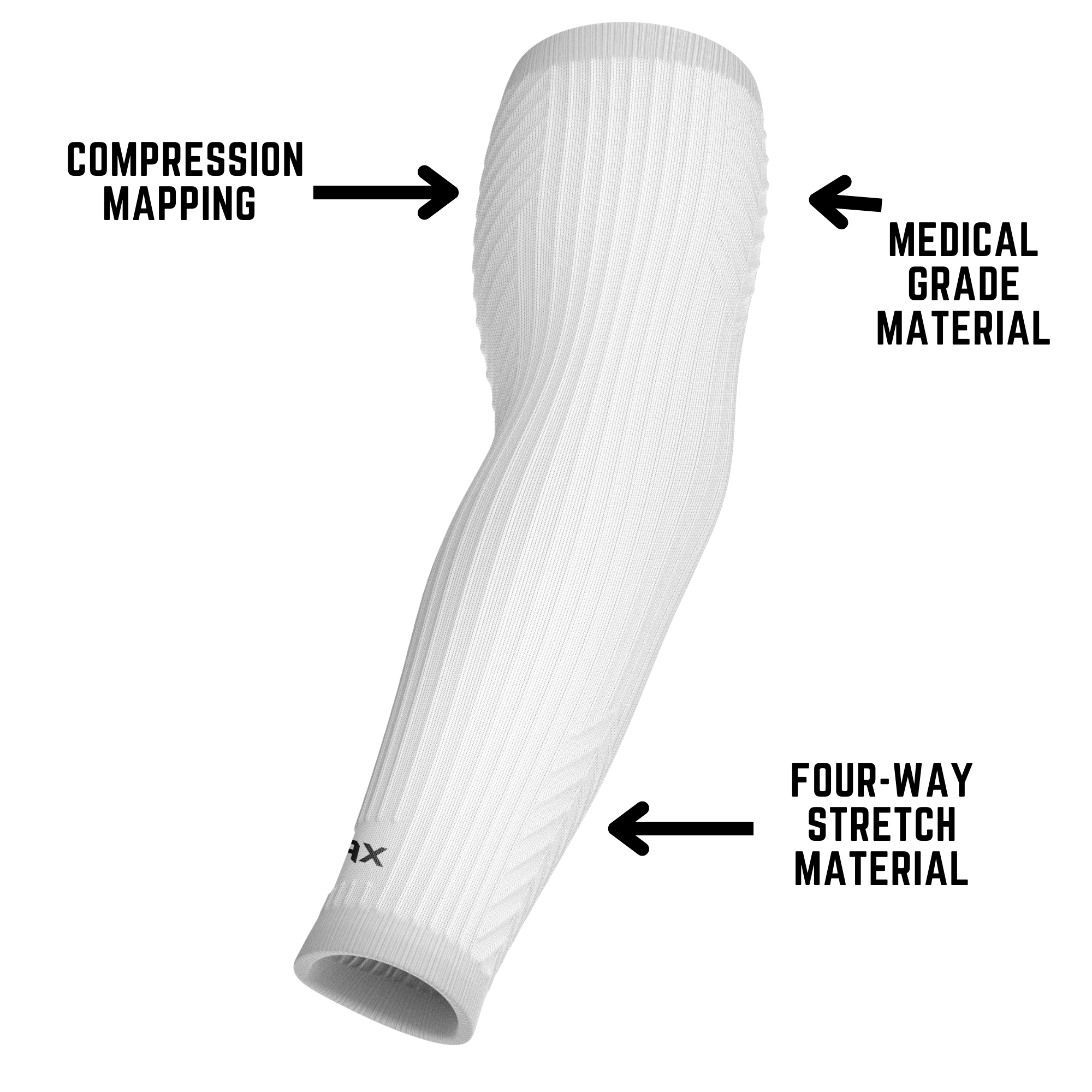 Jax Restore Recovery Premium Arm Sleeve (Grey)