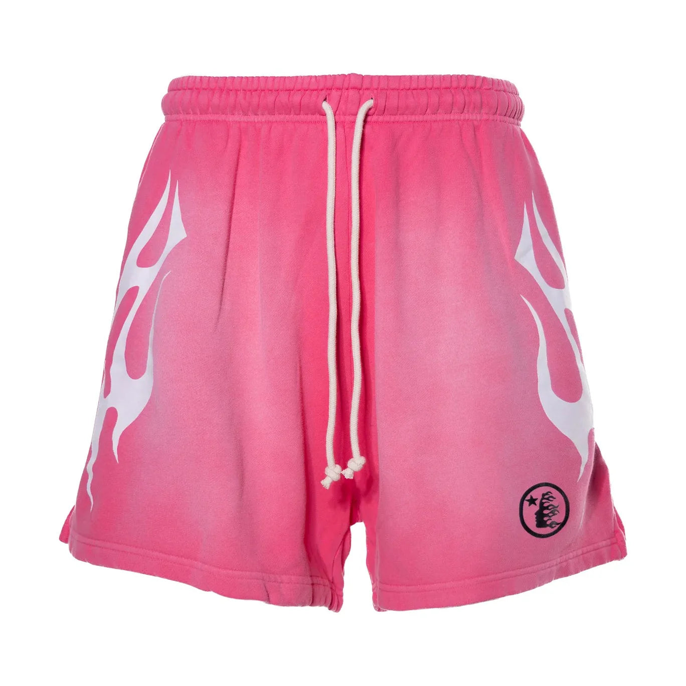 Hellstar Flame Shorts Pink & White