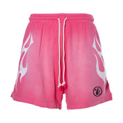 Hellstar Flame Shorts Pink & White