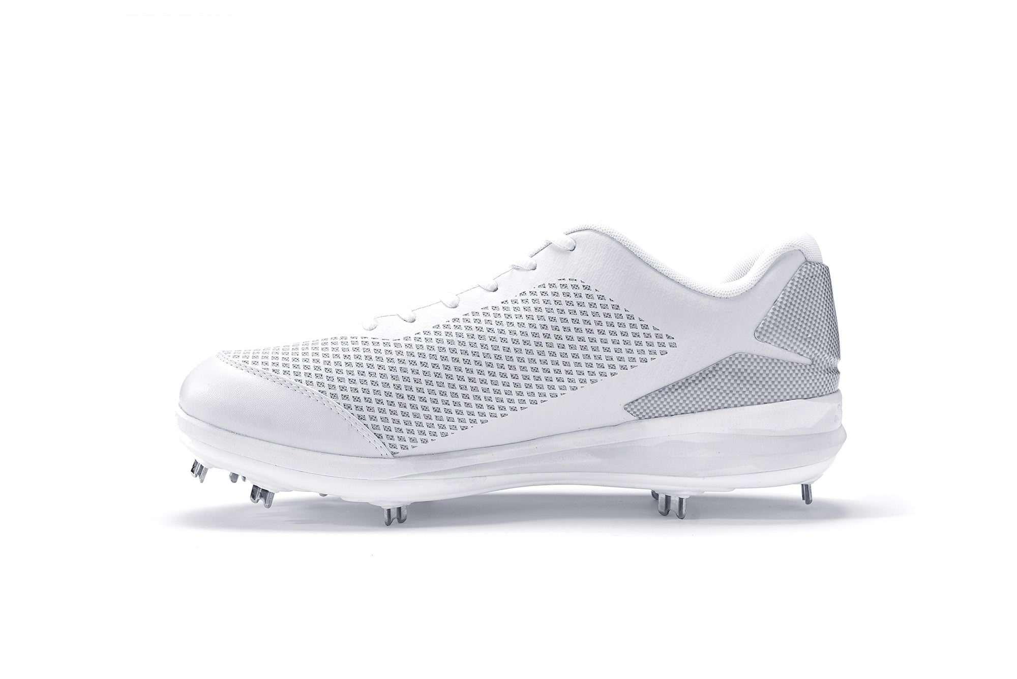 Athalonz White GF1 Metal Baseball & Softball Cleats