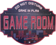 Atlanta Braves 12" Game Room Wood Sign