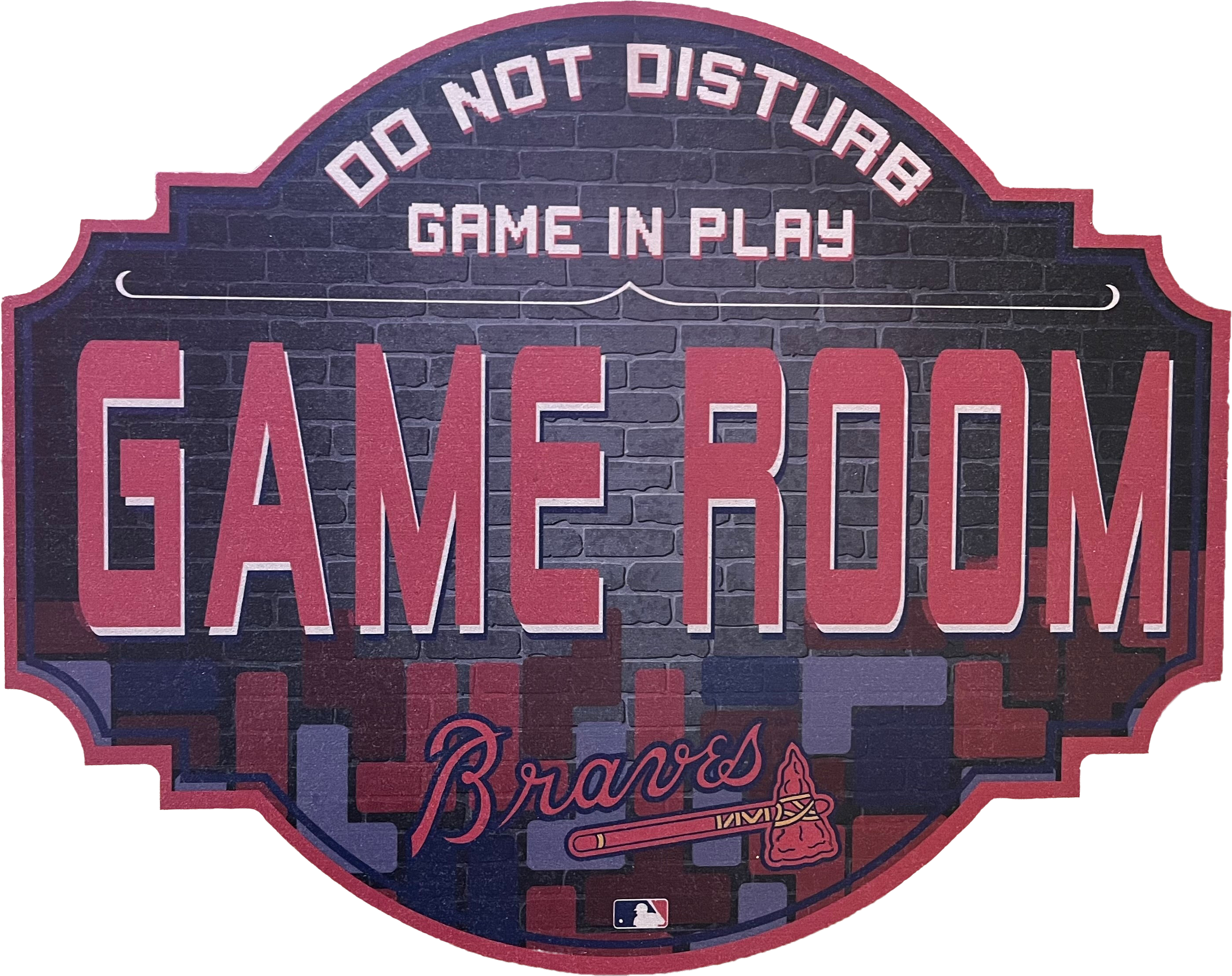 Atlanta Braves 12" Game Room Wood Sign