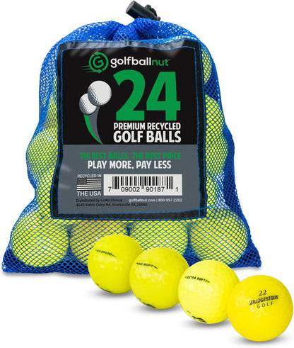 Used Bridgestone Yellow Mix Golf Balls (Bulk Mesh Bags)
