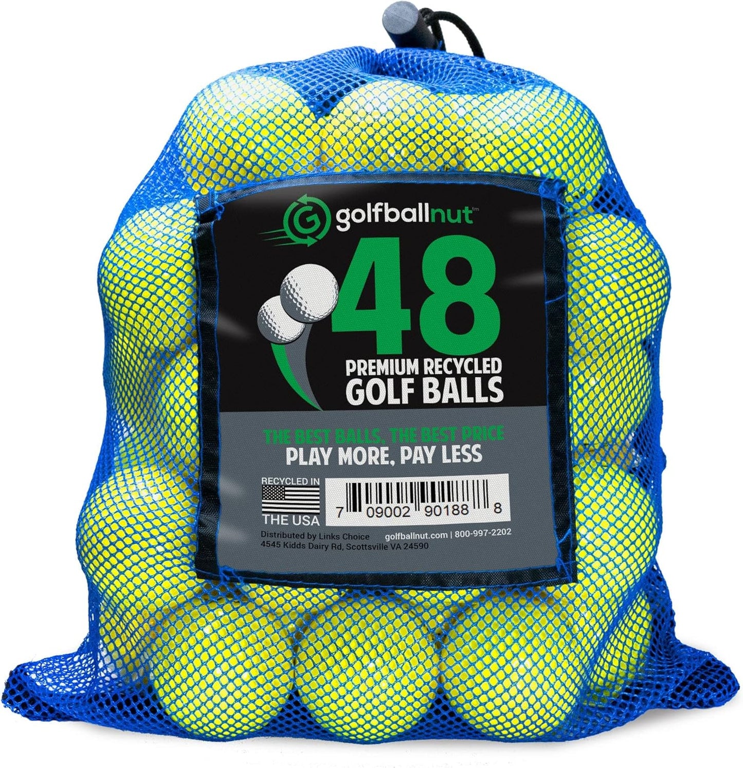 Used Bridgestone Yellow Mix Golf Balls (Bulk Mesh Bags)