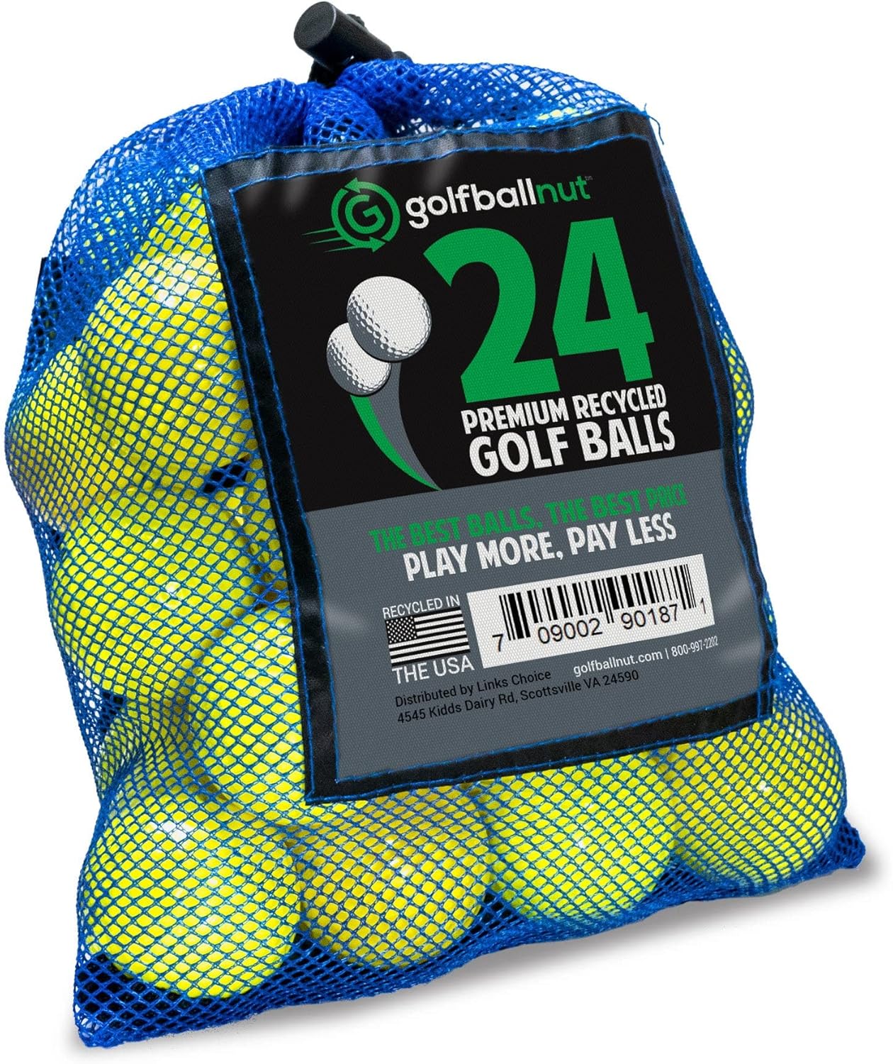 Used Bridgestone Yellow Mix Golf Balls (Bulk Mesh Bags)