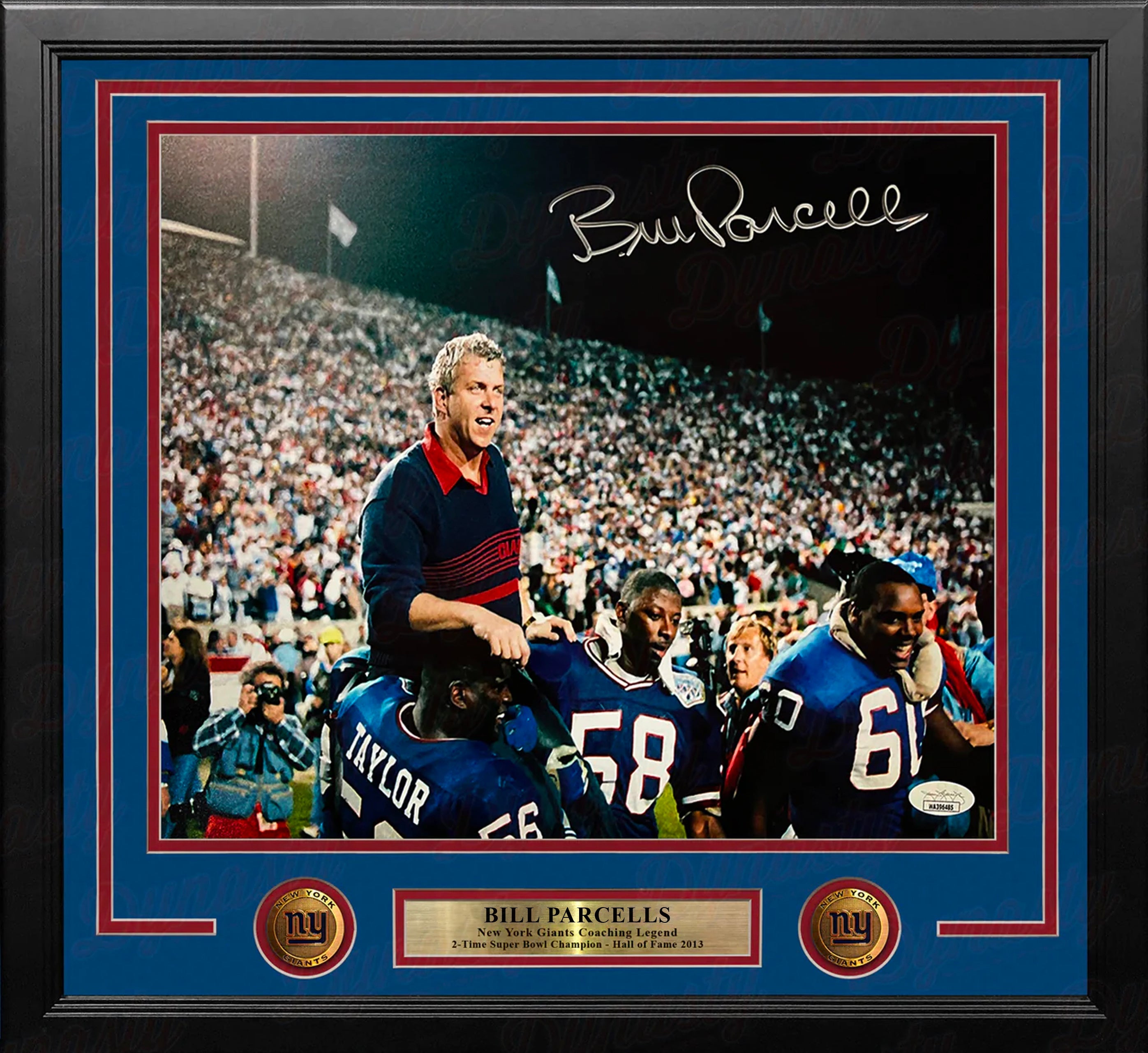 Bill Parcells Carry Off New York Giants Autographed 11x14 Framed Football Photo