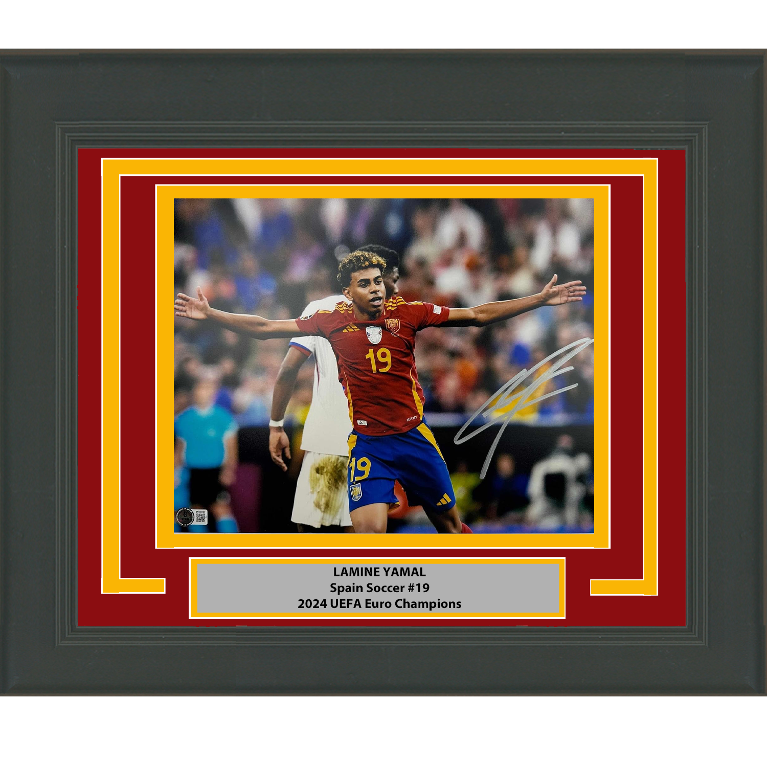 Autographed Lamine Yamal #6 Spain 11x14 Soccer World Cup Framed Photo