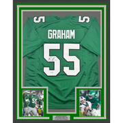 Autographed Brandon Graham Philadelphia Kelly Green Framed Jersey