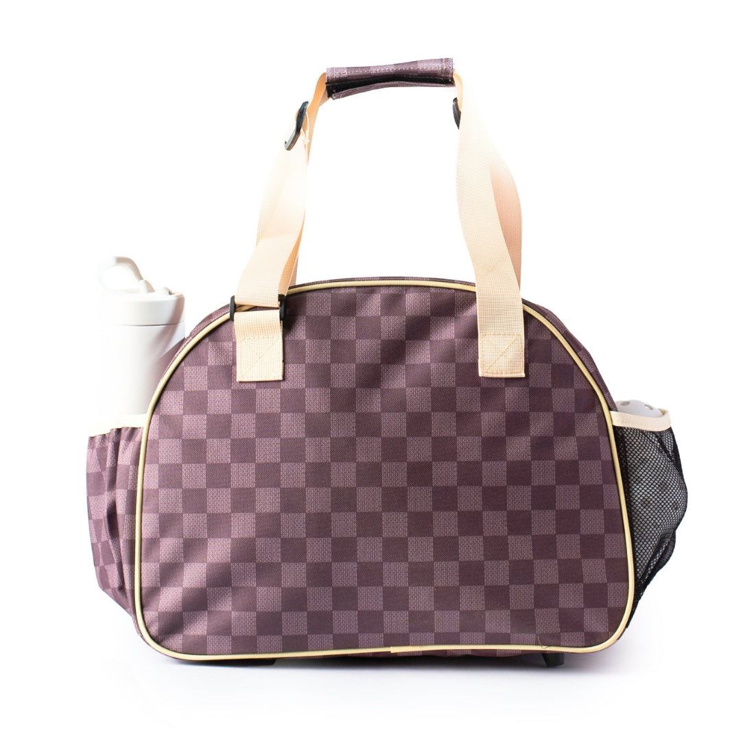 Checkered Chic Brown Premium Women's Pickleball Bag