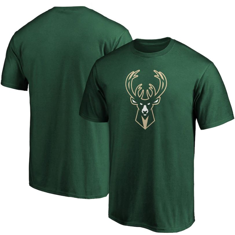 Milwaukee Bucks Green Primary Team Logo T-Shirt