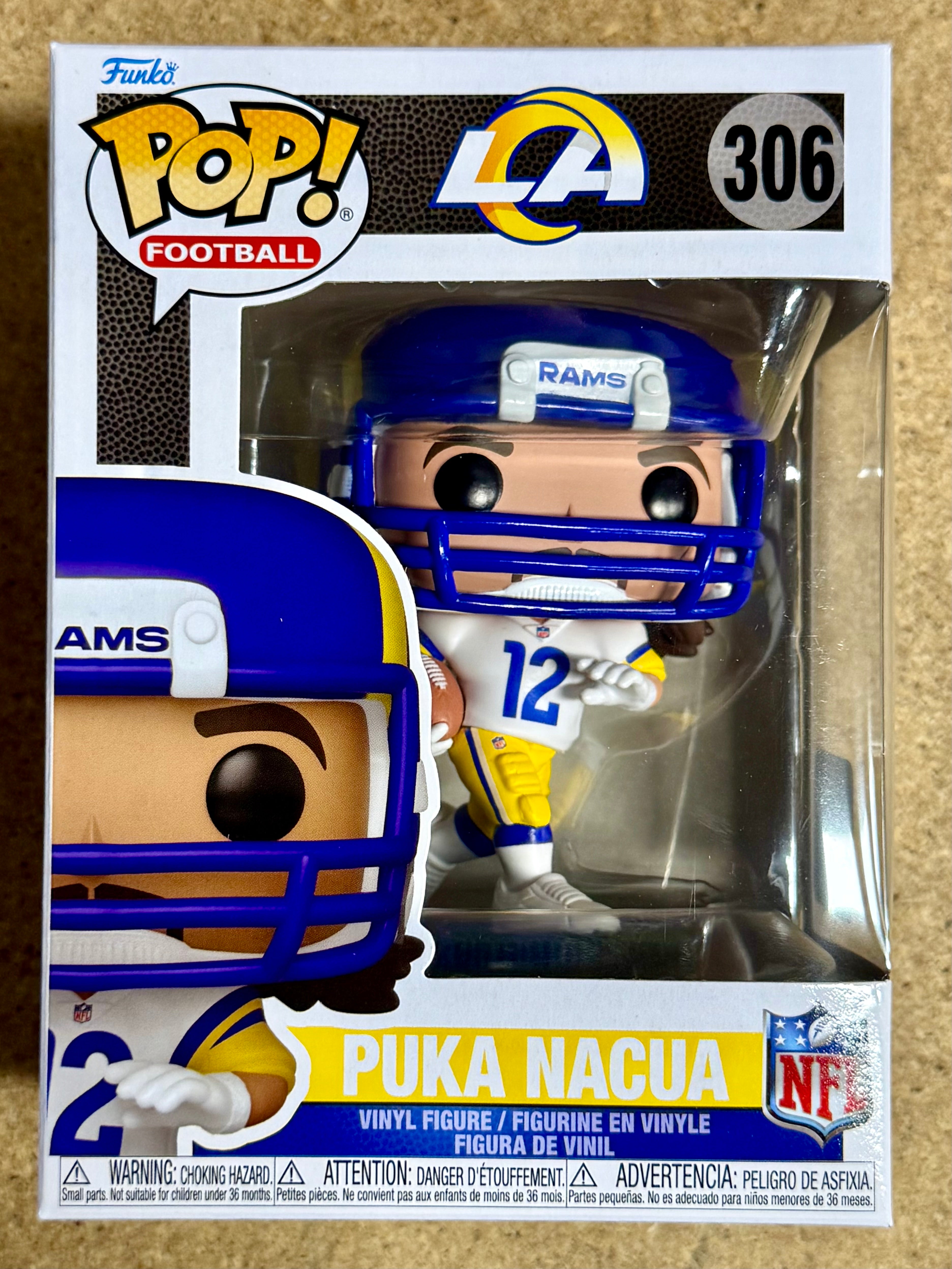 Funko POP! Football Puka Nacua #306 NFL Los Angeles Rams 2025 BYU Washington State