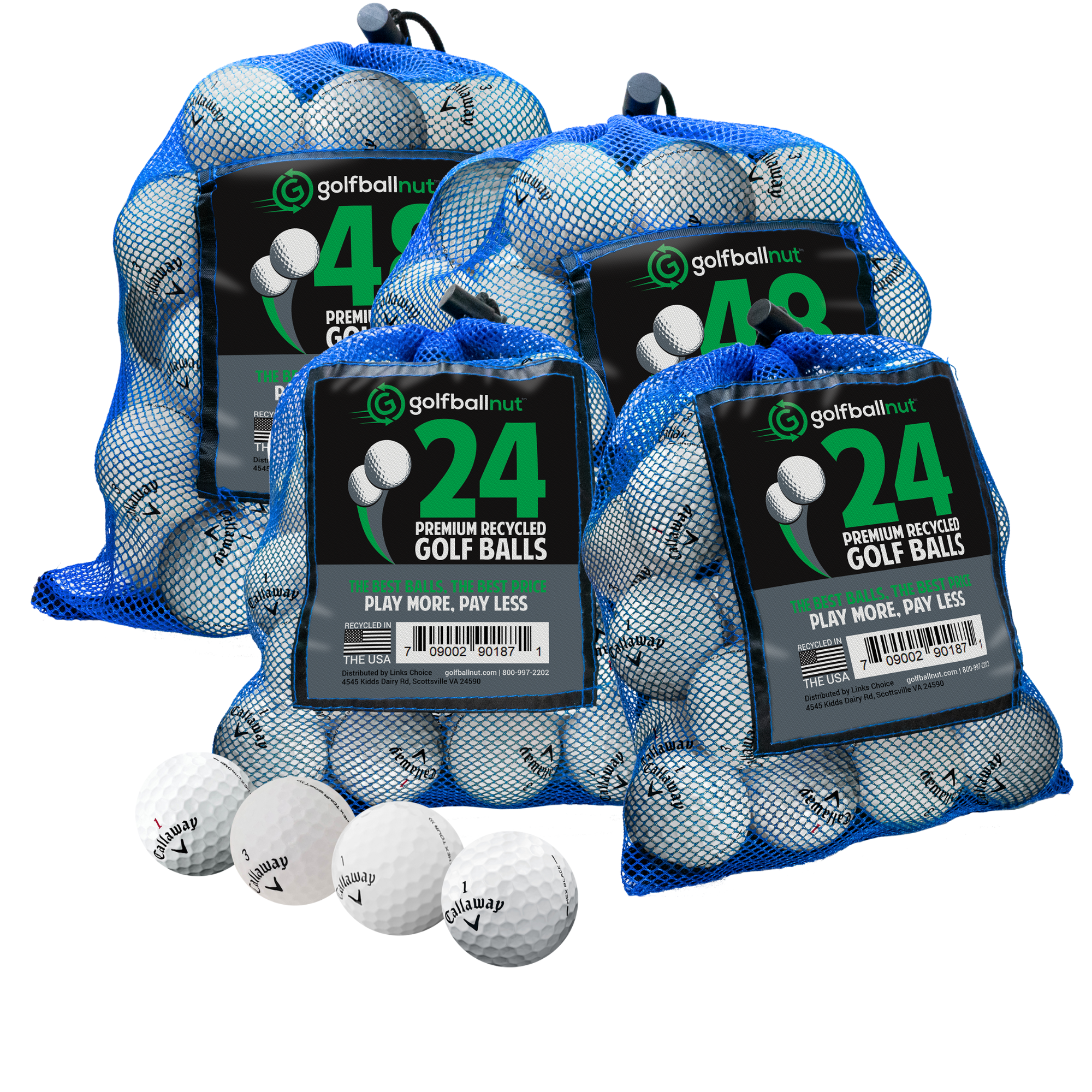 Used Callaway Tour Mix Golf Balls (24 or 48 Balls)