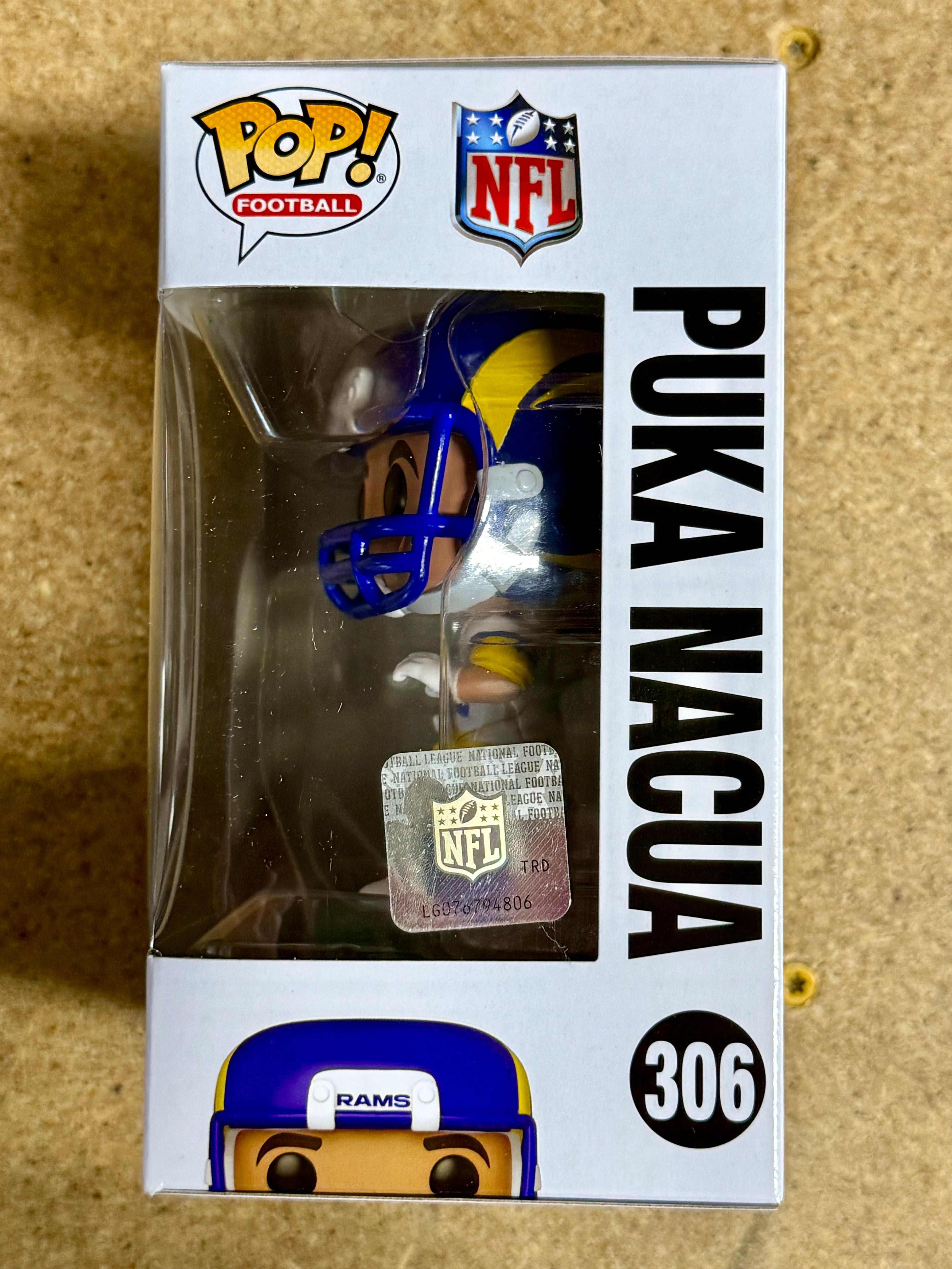 Funko POP! Football Puka Nacua #306 NFL Los Angeles Rams 2025 BYU Washington State