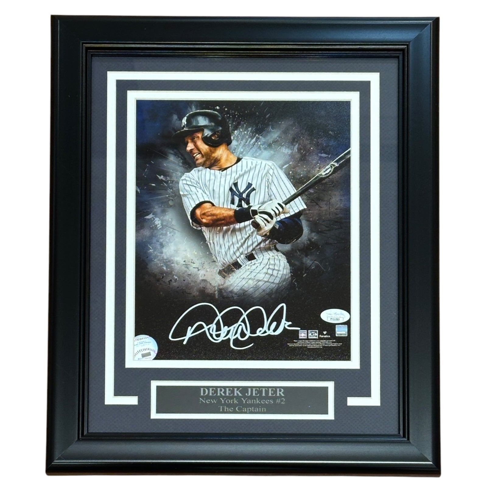 Derek Jeter Autographed New York Yankees Deluxe Framed 8x10 Photo