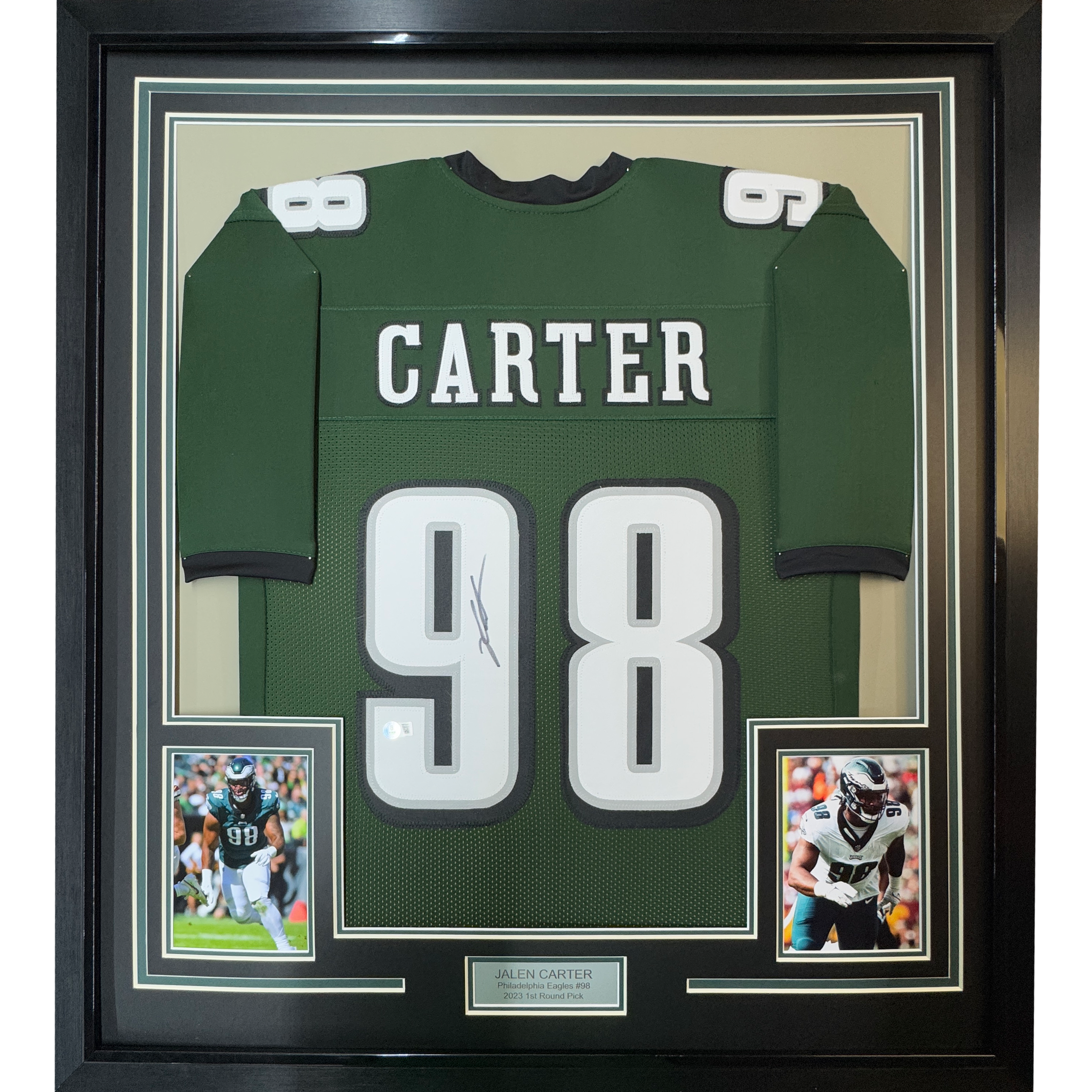 Autographed Jalen Carter Philadelphia Green Football Jersey