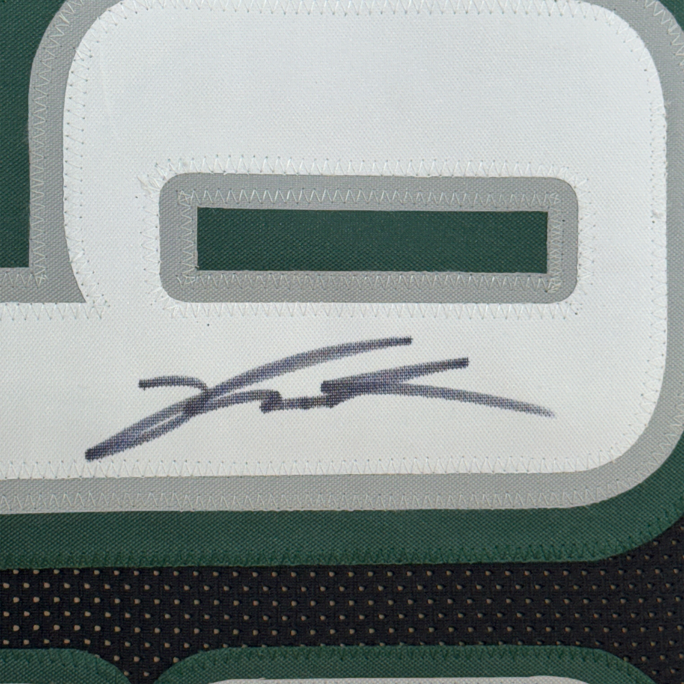 Framed Autographed/Signed Jalen Carter 35x39 Philadelphia Black Football Jersey Beckett BAS COA