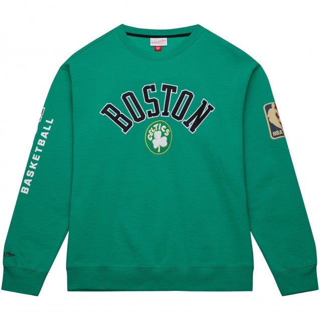 Boston Celtics Mitchell & Ness There and Back Fleece Crew Sweatshirt