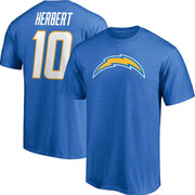 Los Angeles Chargers Justin Herbert Player Name & Number T-Shirt