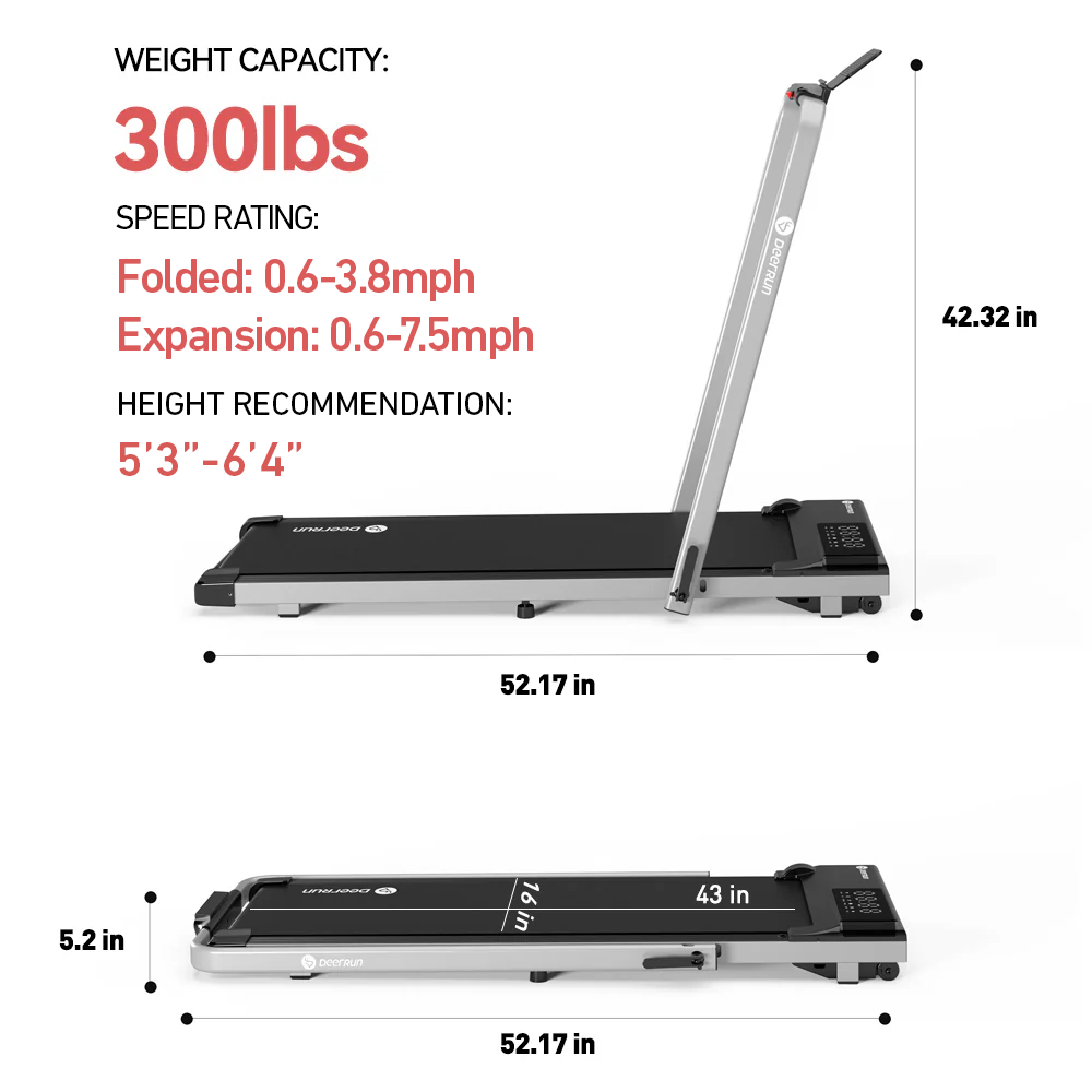 DeerRun® A5 Pro Smart 2-in-1 Folding Treadmill
