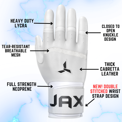 Jax Batting Gloves | Cherry Red | Pro Cuff