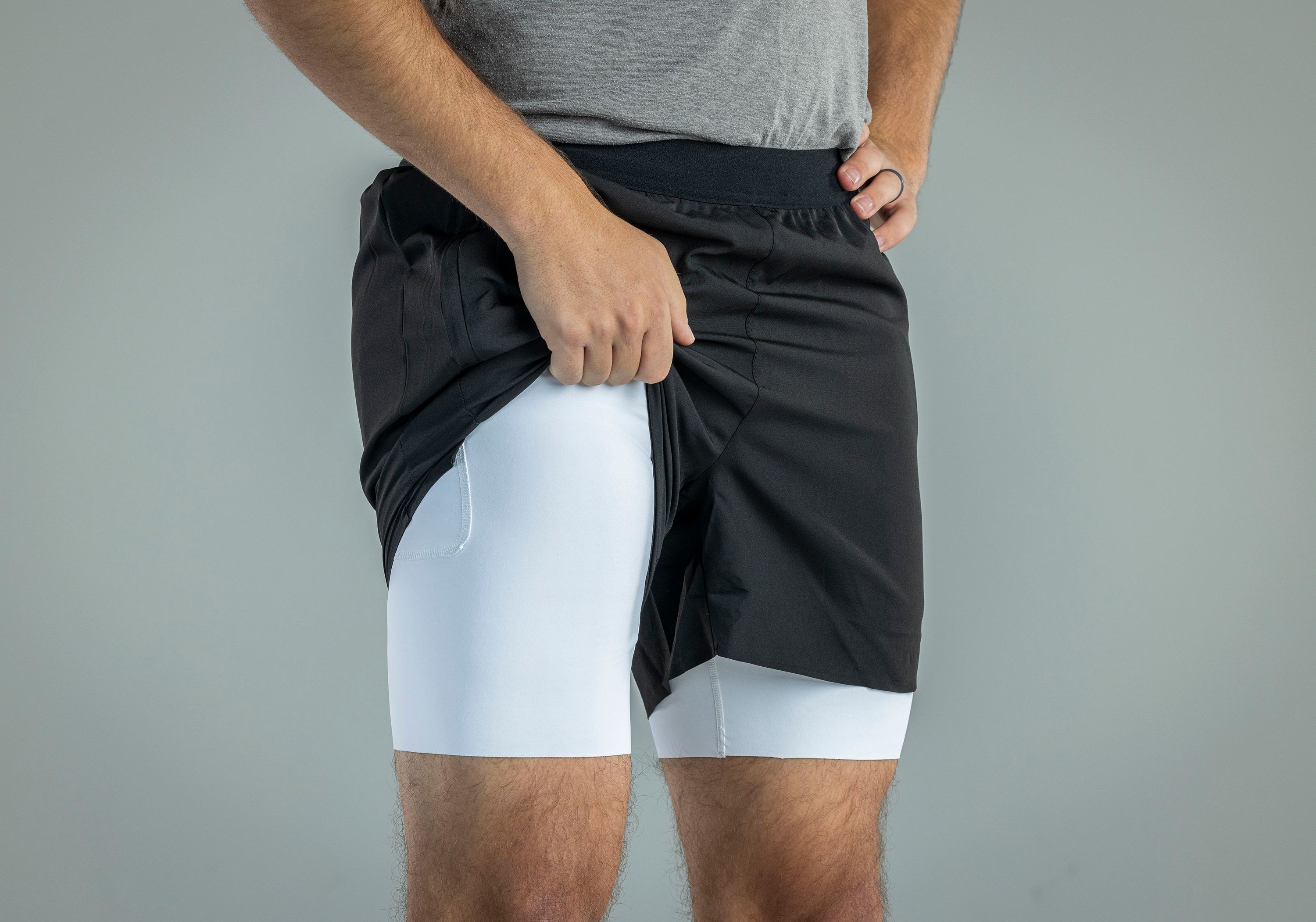 Men's V1 Black Athletic Shorts