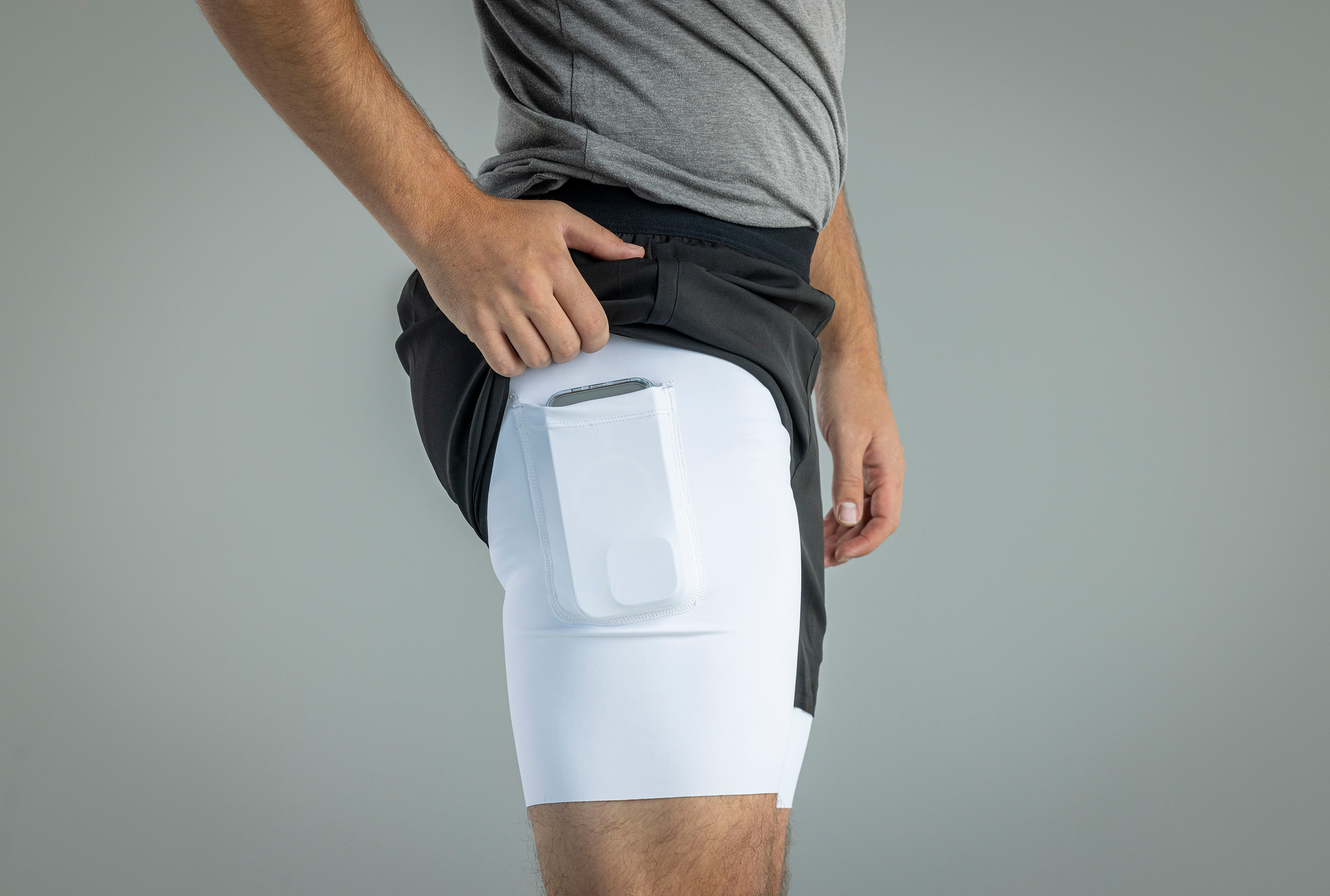 Men's V1 Black Athletic Shorts