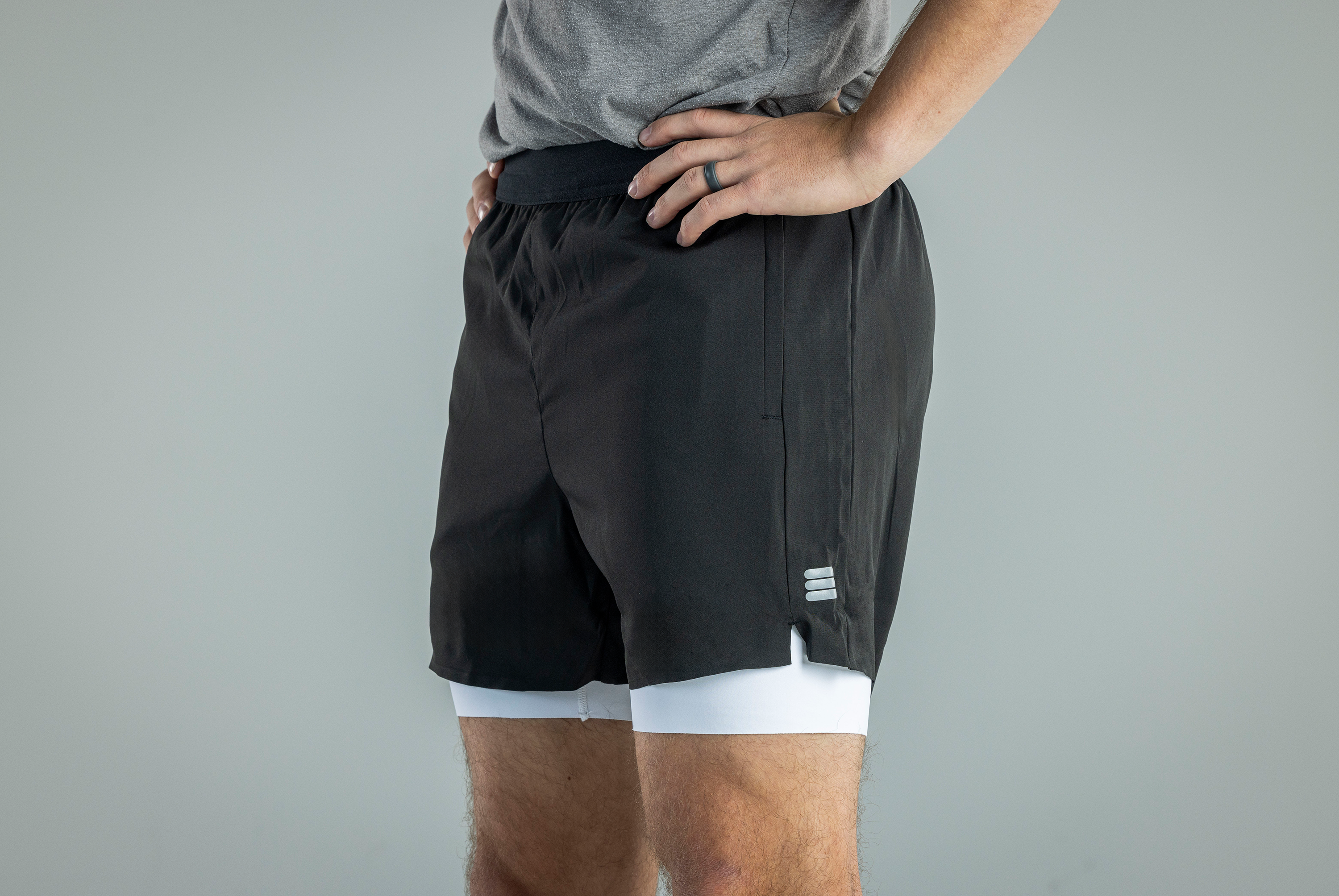 Men's V1 Black Athletic Shorts
