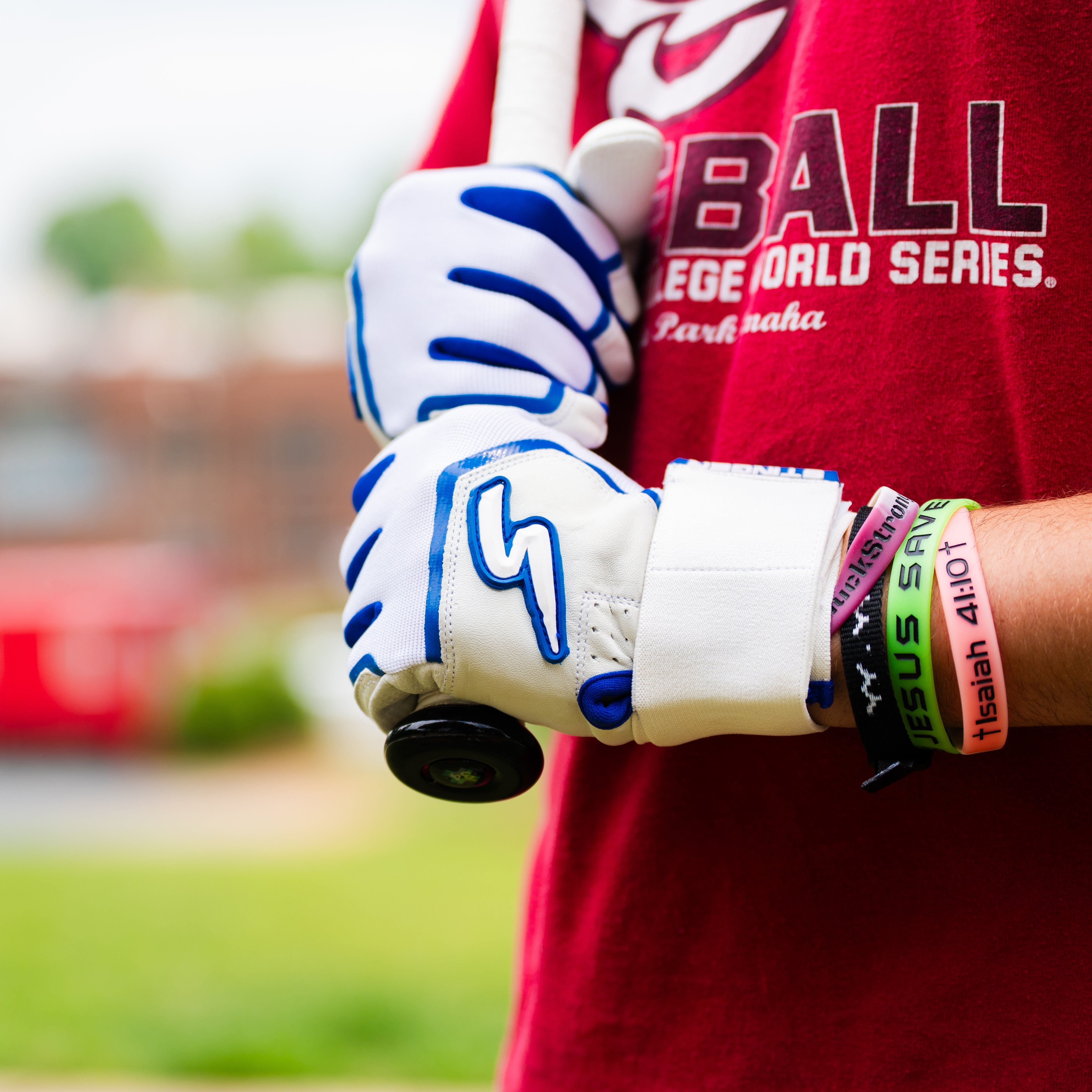 Winder Series Batting Gloves - Royal & White