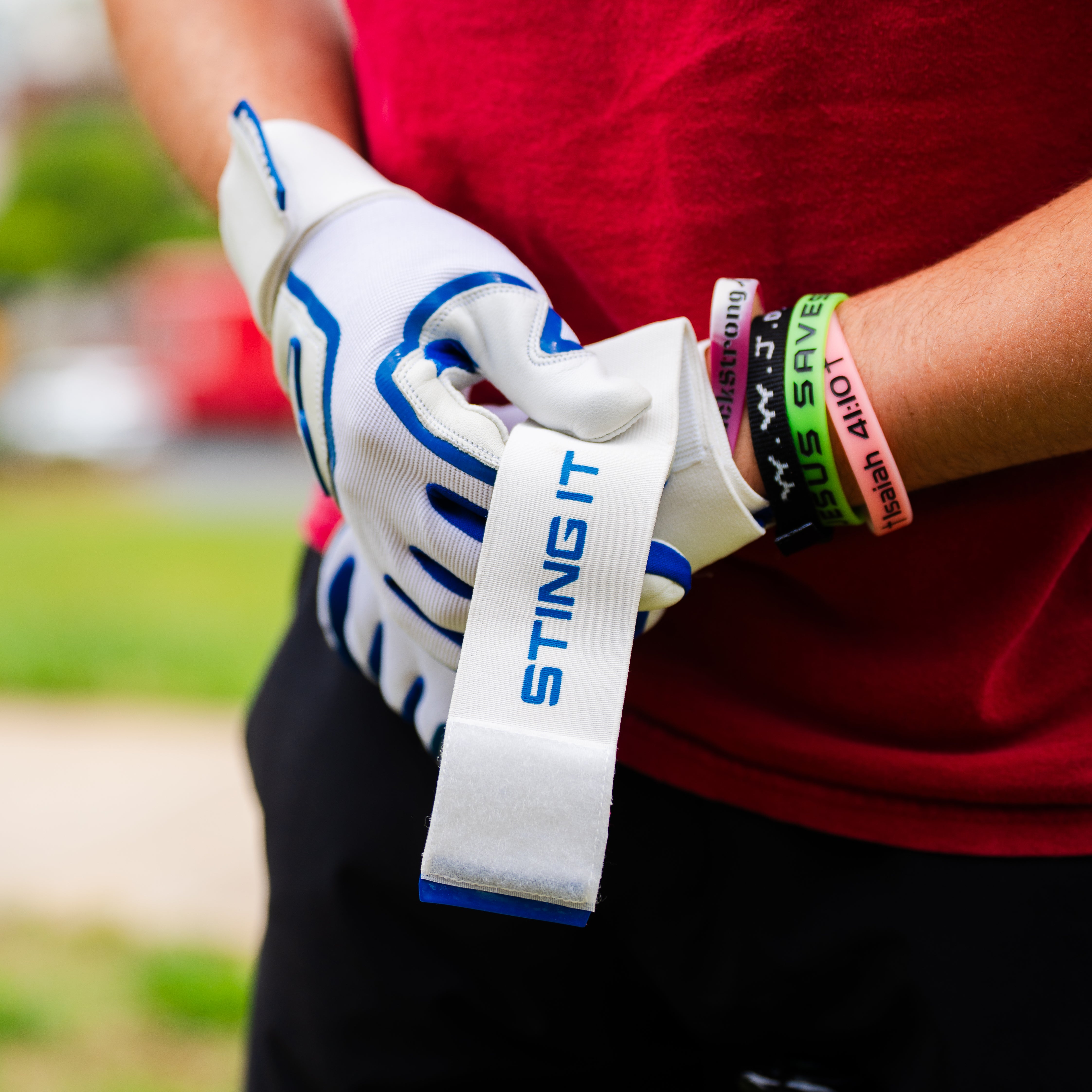 Winder Series Batting Gloves - Royal & White