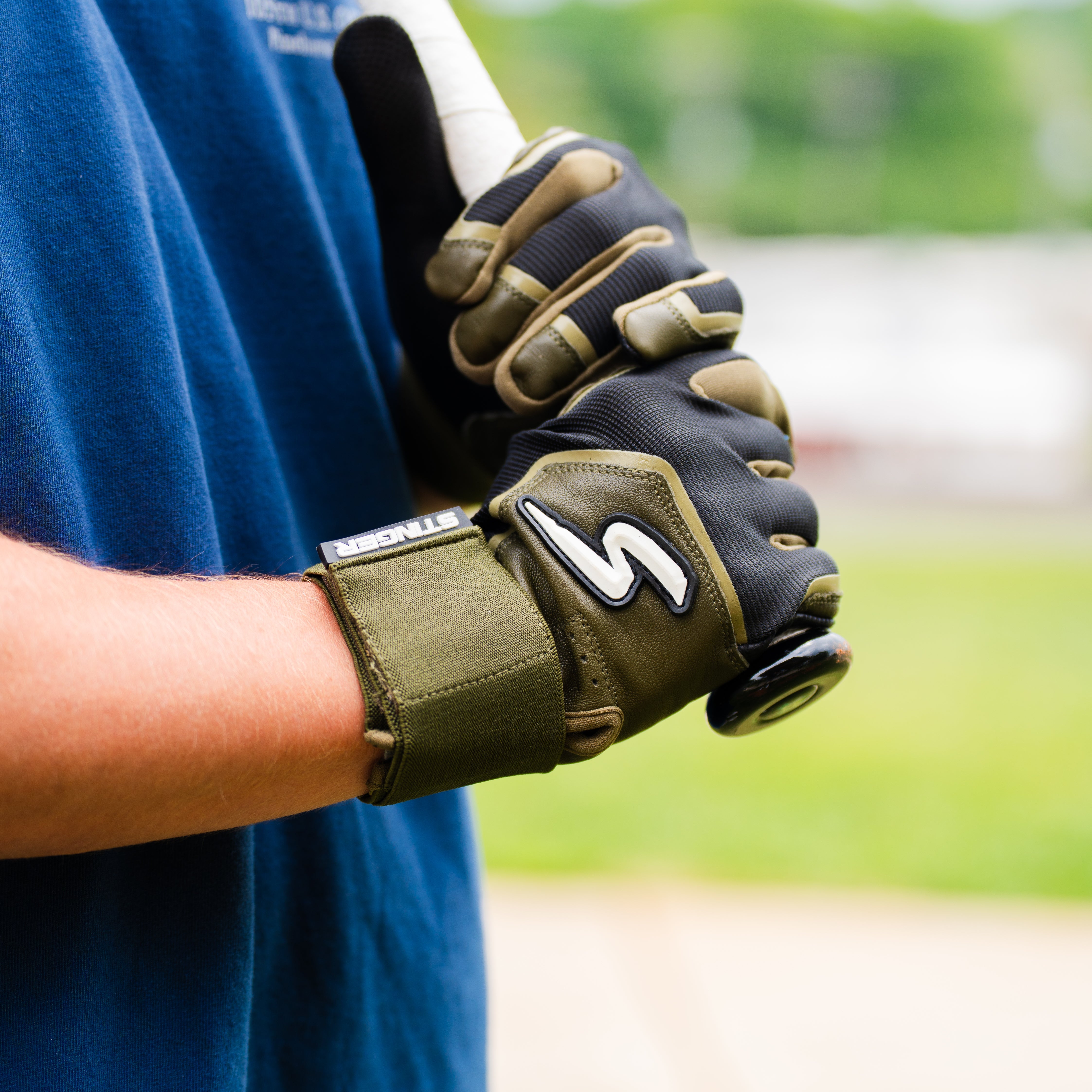 Winder Series Batting Gloves - Military Green & Black