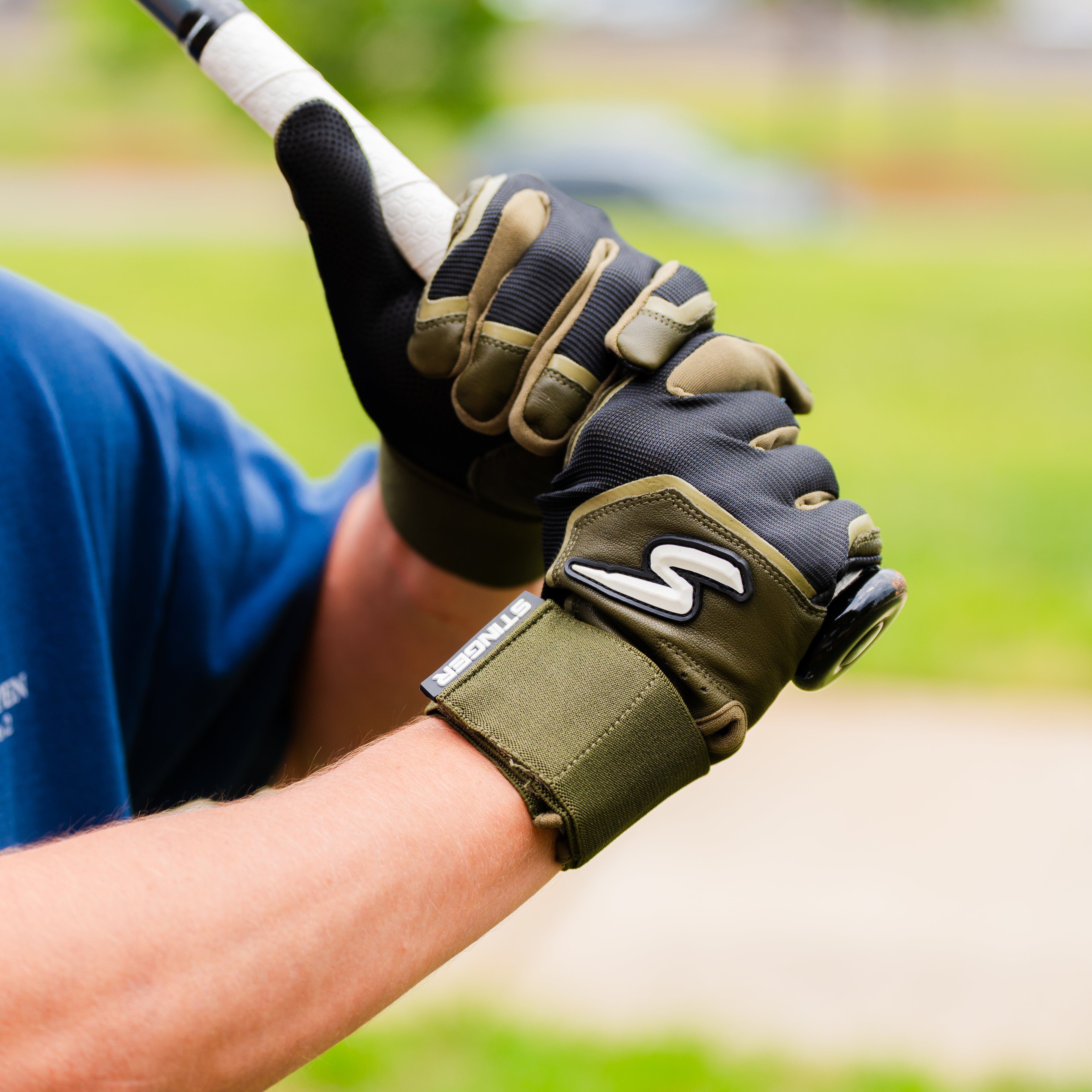 Winder Series Batting Gloves - Military Green & Black
