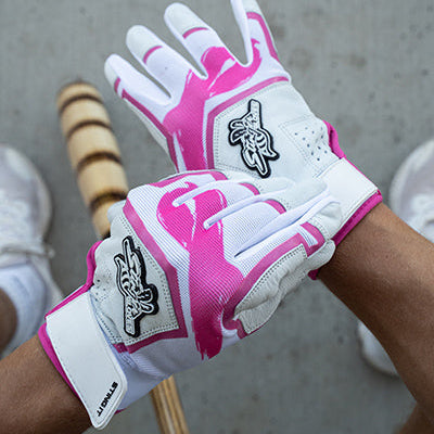 Sting Squad Batting Gloves - Pink Breast Cancer Awareness