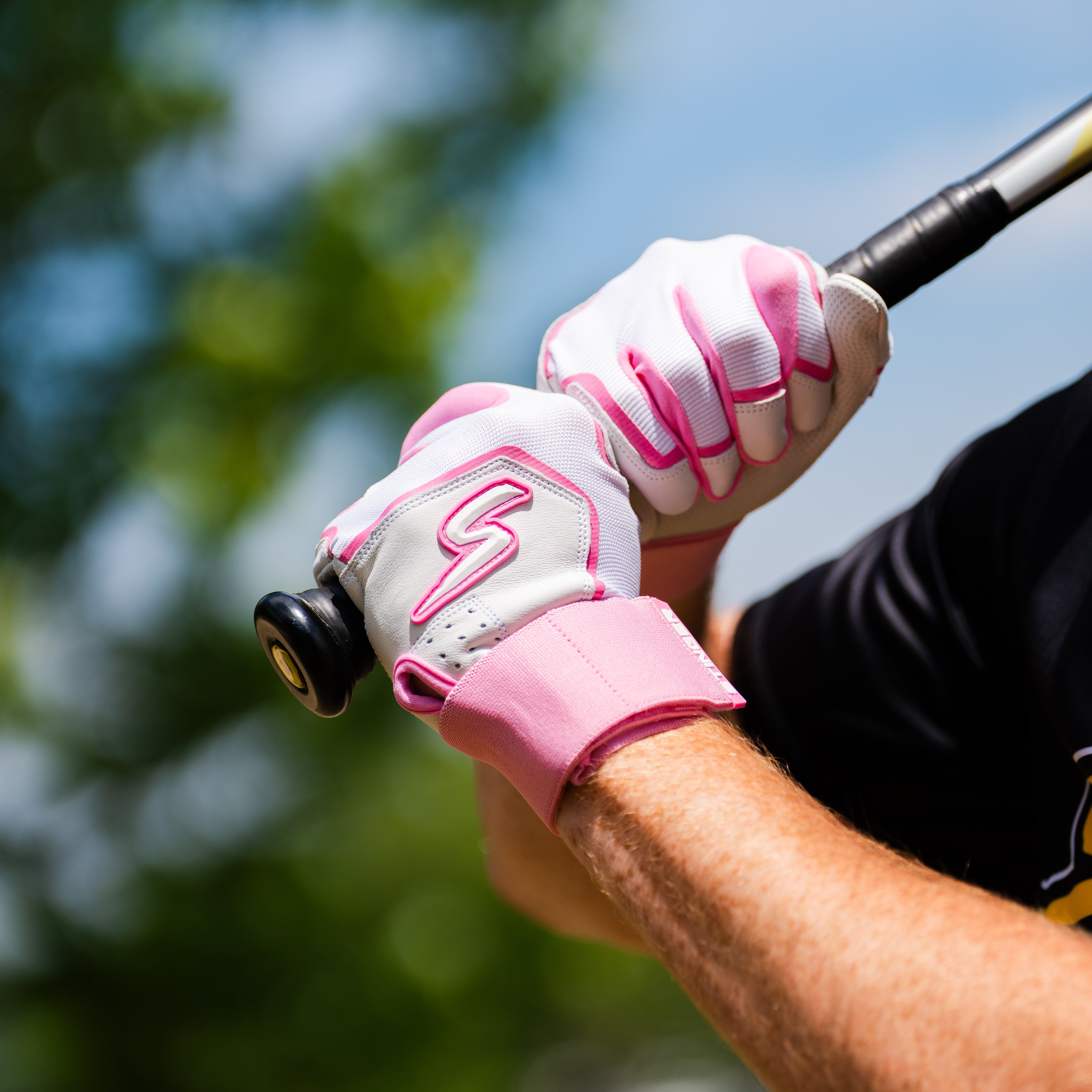 Winder Series Batting Gloves - Pink & White