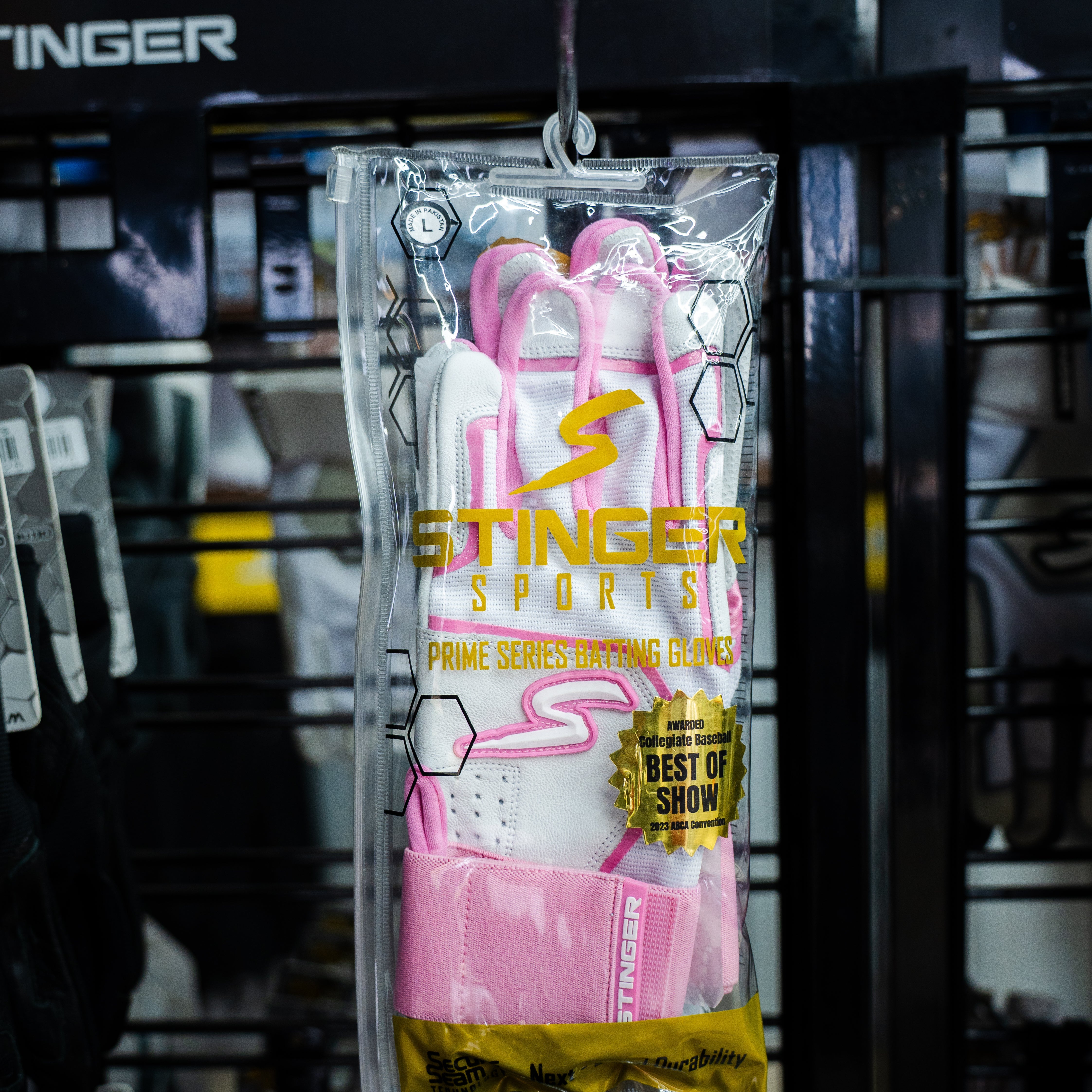 Winder Series Batting Gloves - Pink & White