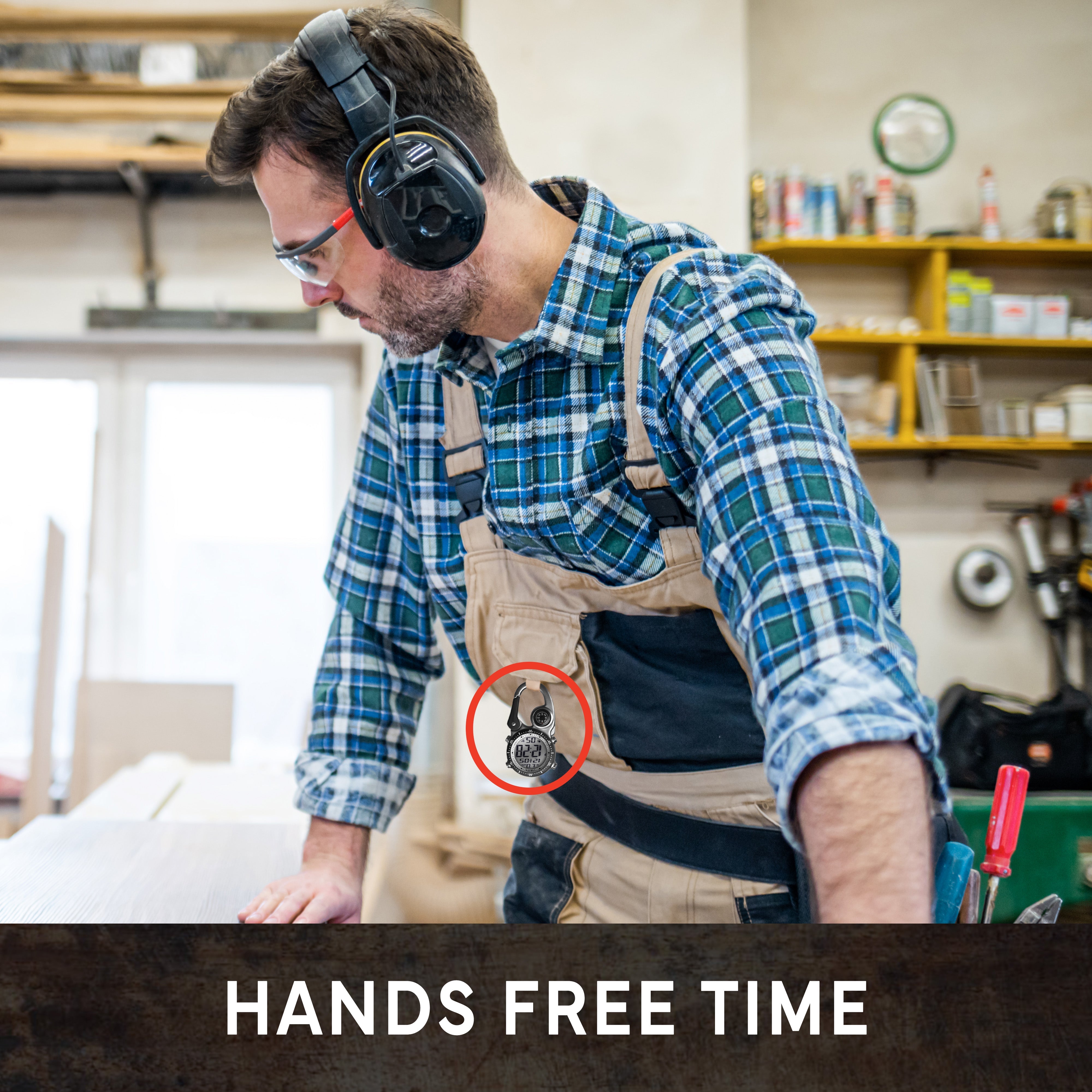 Digital Clip Watch in Silver