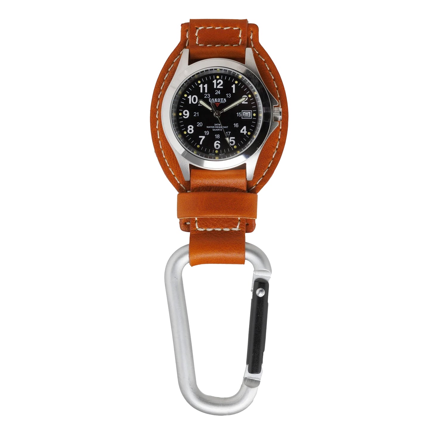 Dakota Leather Clip in Brown