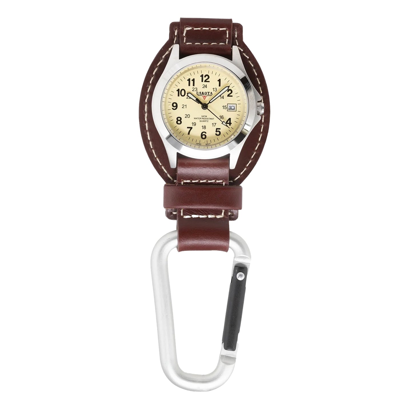 Dakota Leather Clip in Brown