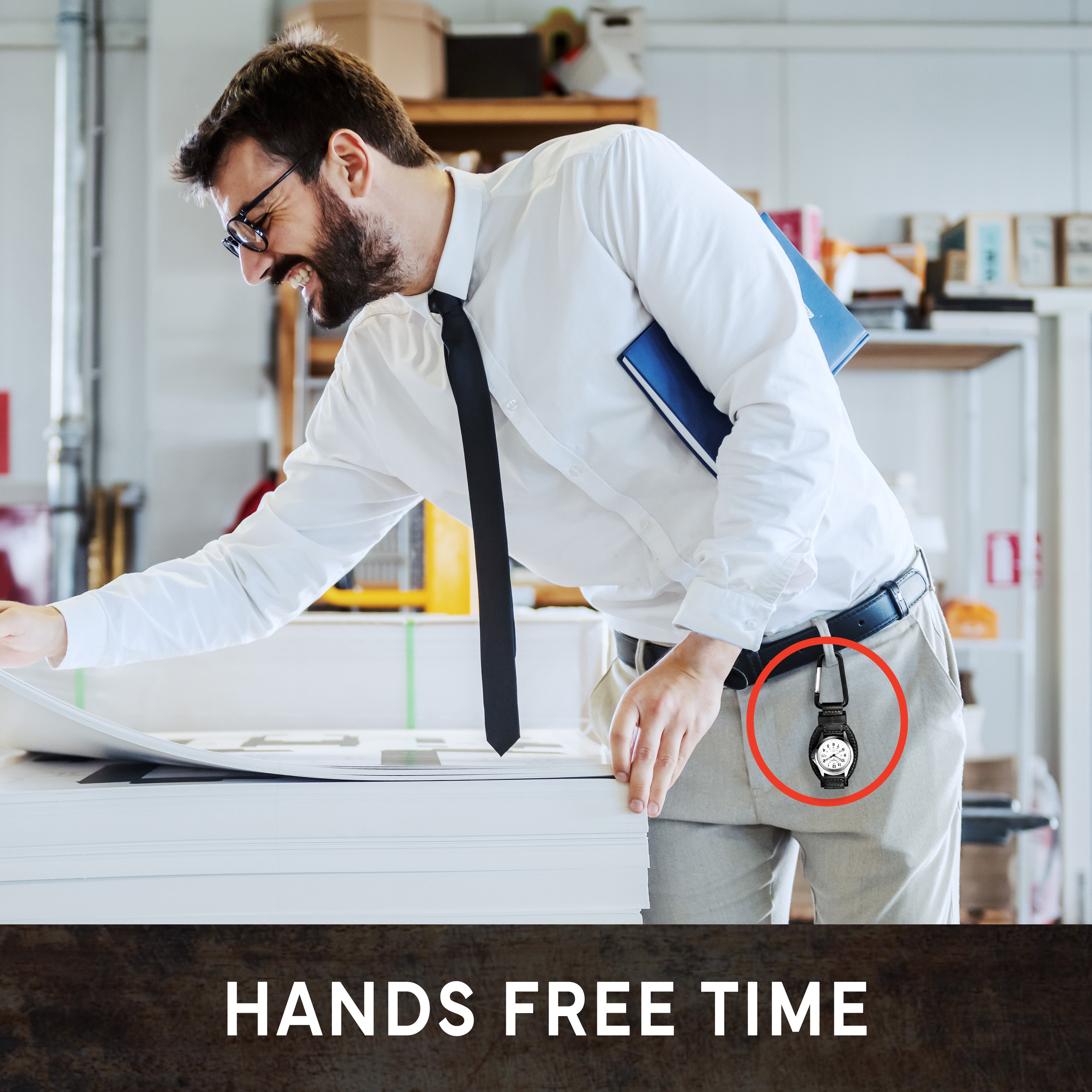 Dakota Leather Clip in Black