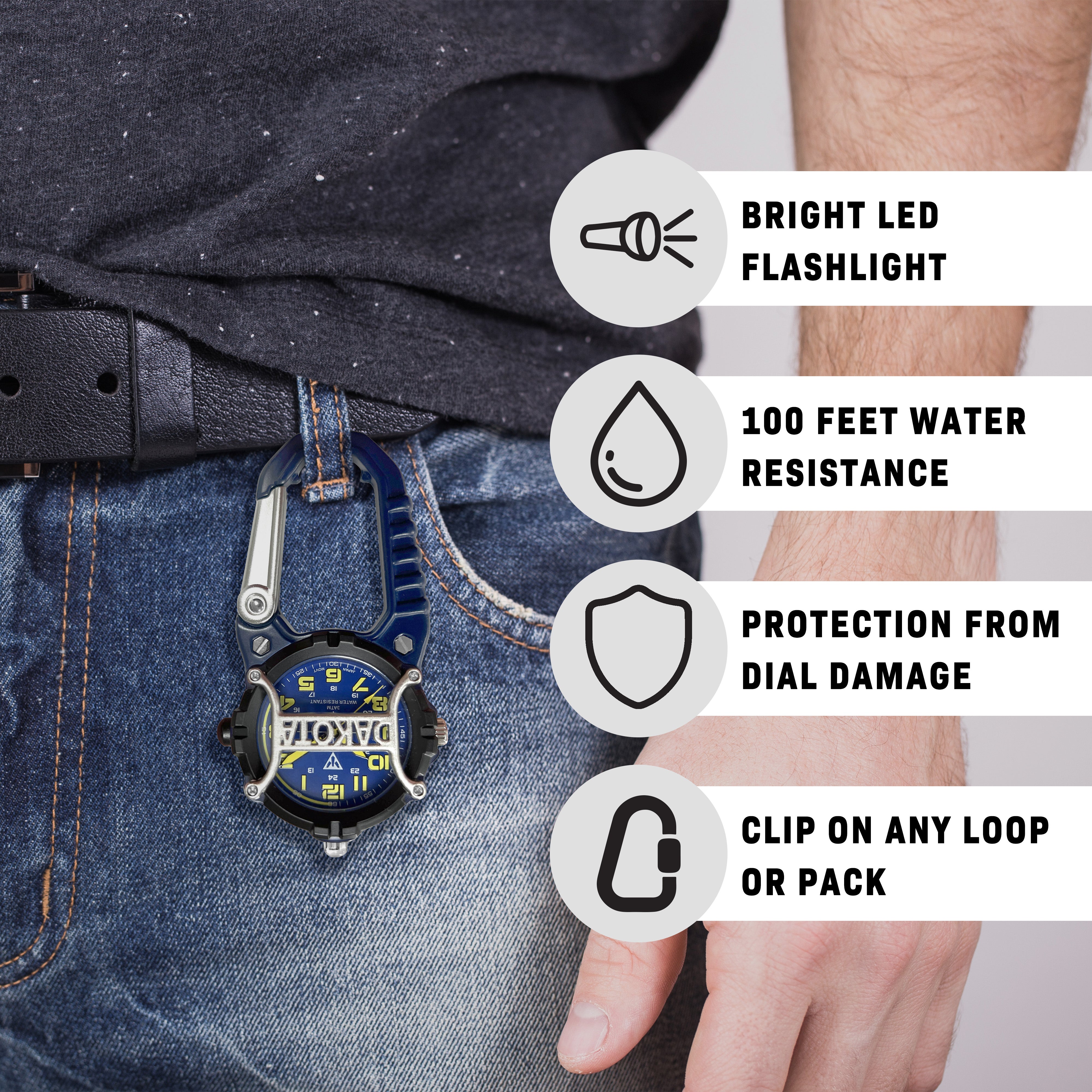 Analog Cage Military Army Clip Watch