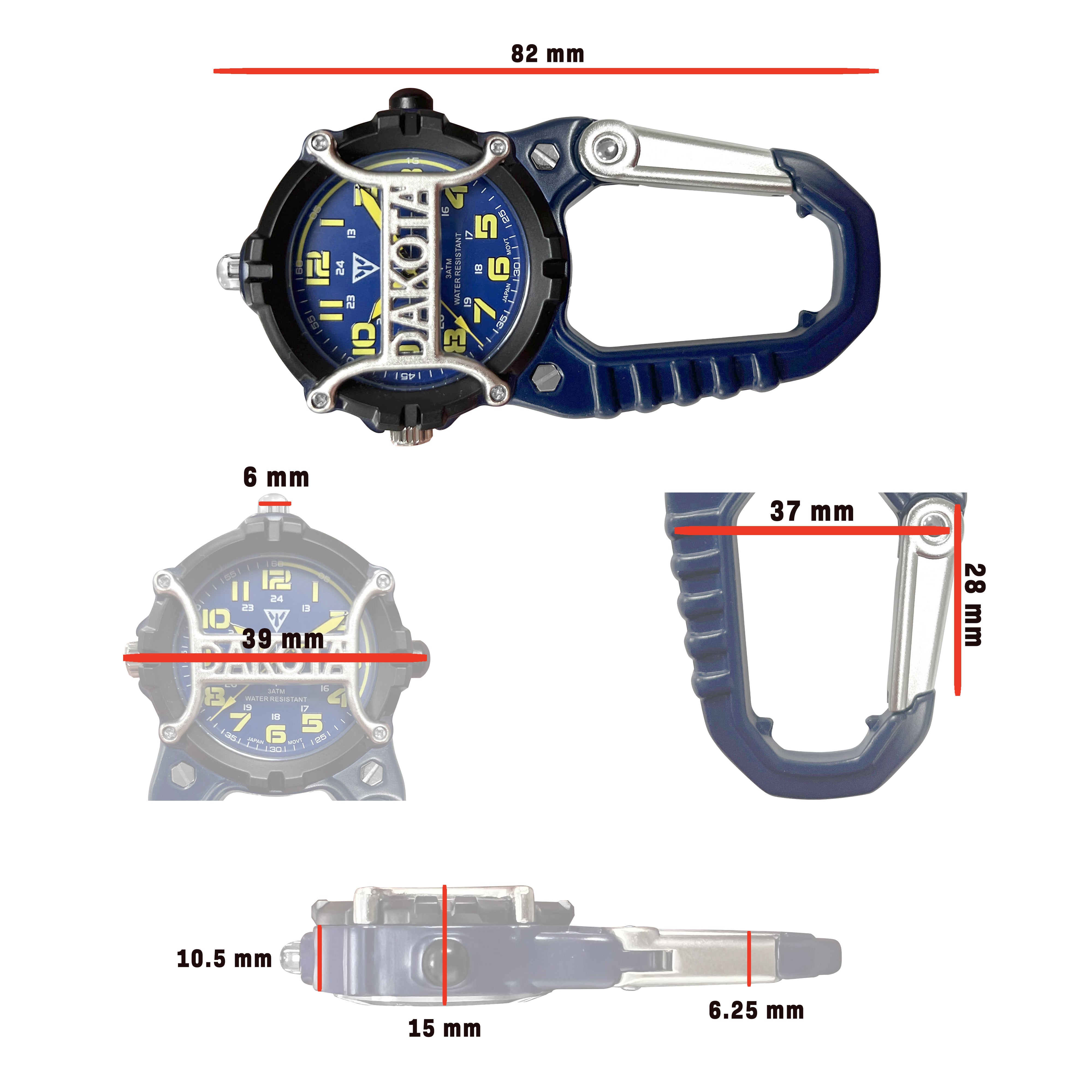 Analog Cage Military Army Clip Watch