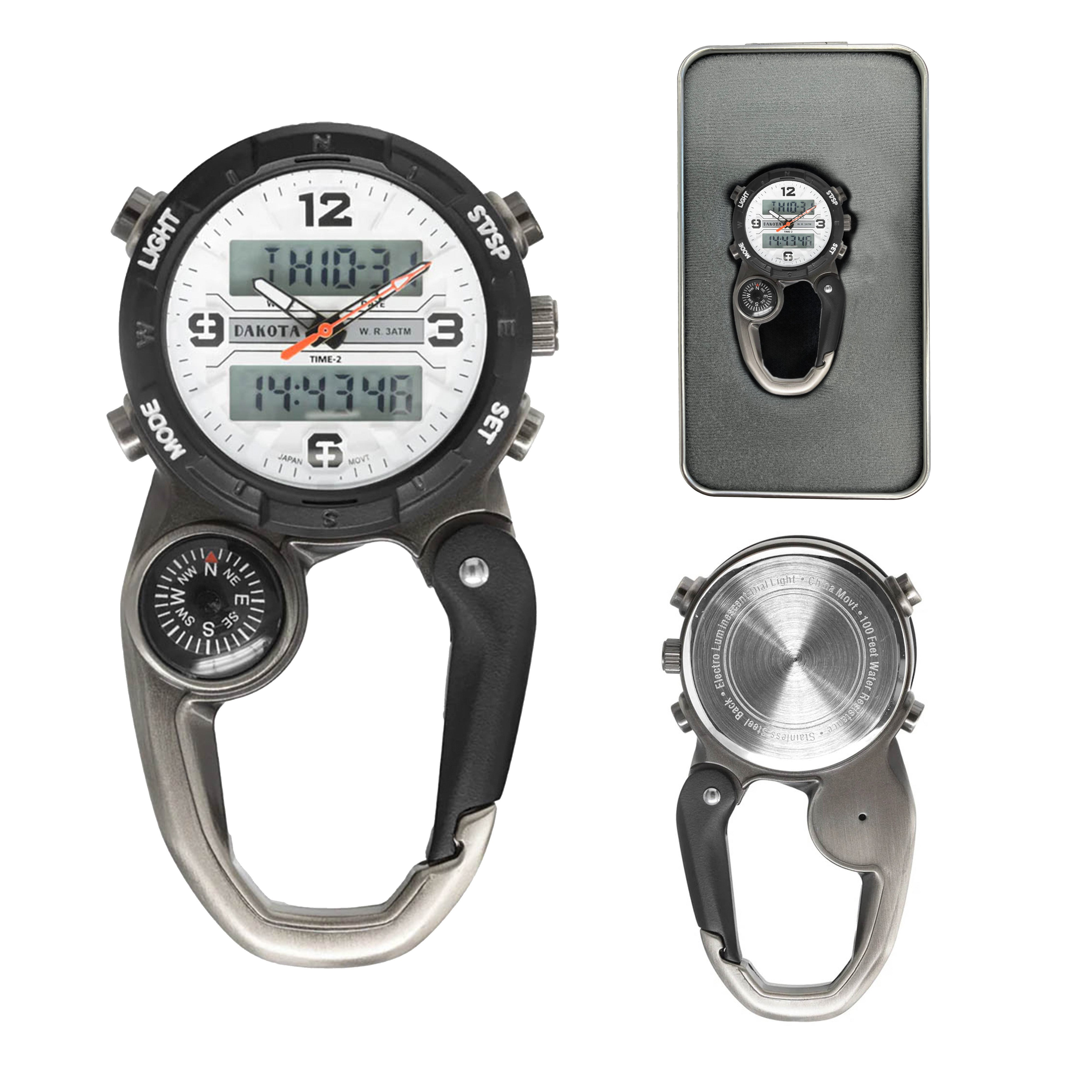 Analog Digital Military Clip Watch