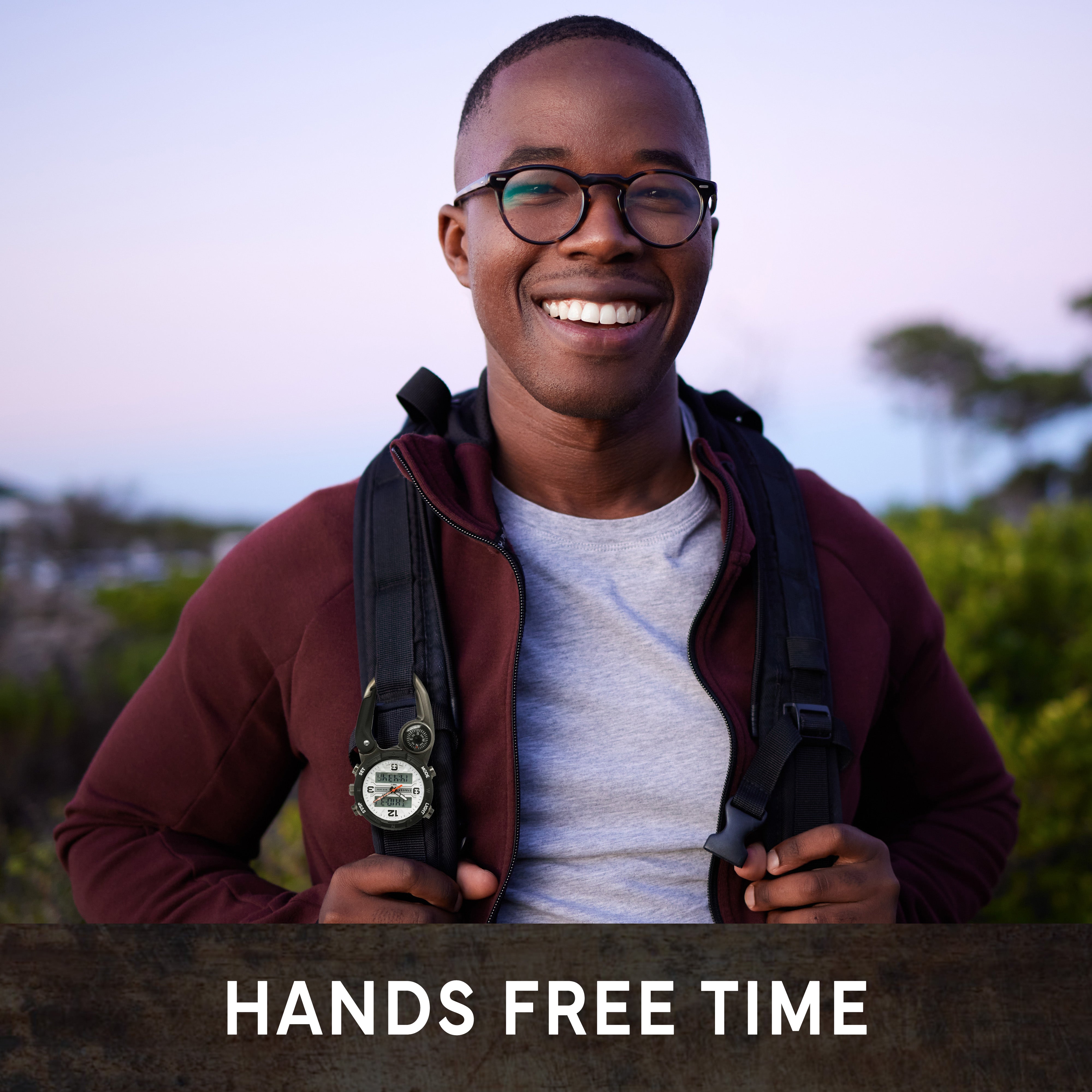 Analog Digital Military Clip Watch