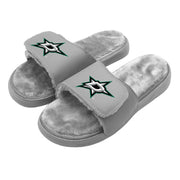 Dallas Stars Primary Grey Fur Slides