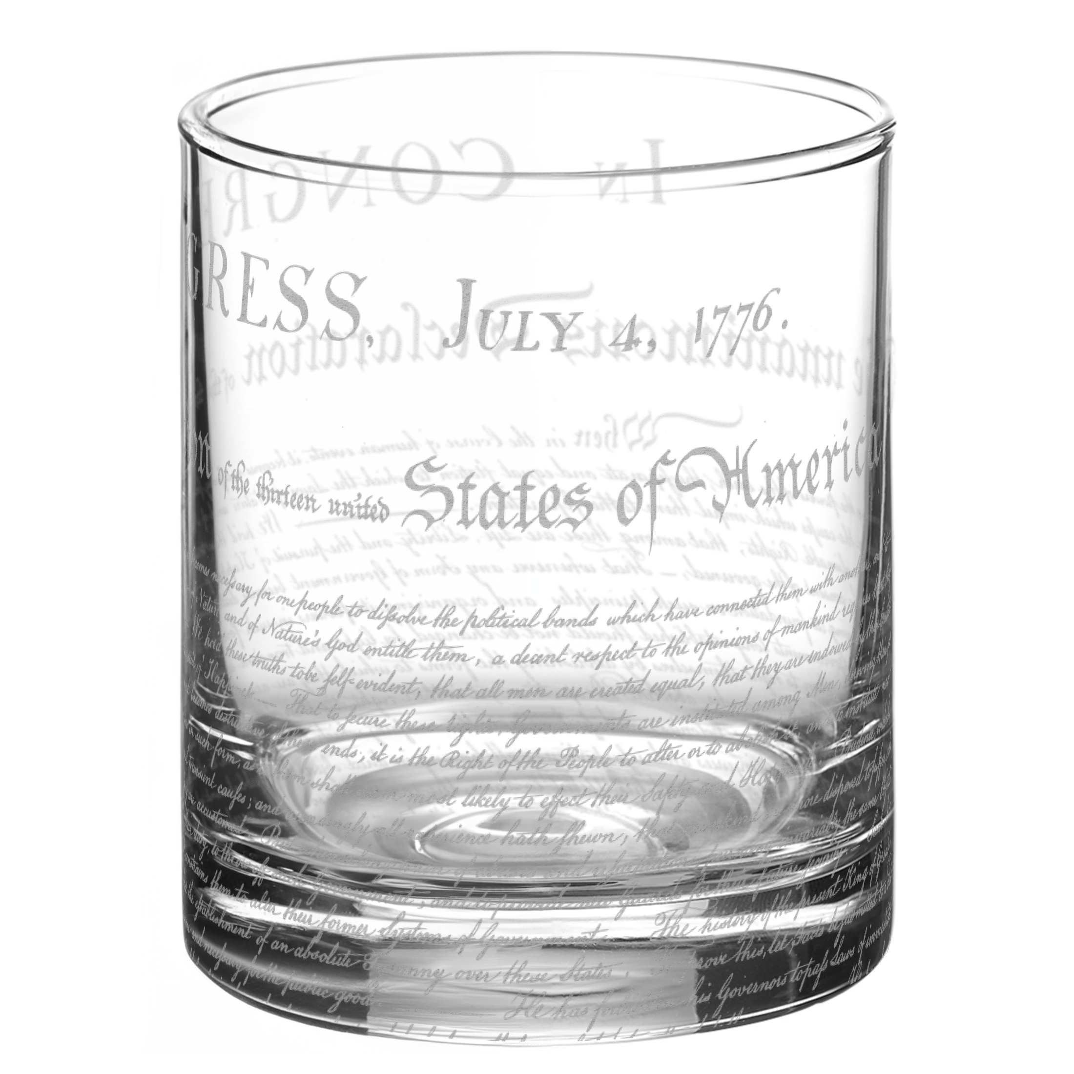 Declaration of Independence Whiskey Glass