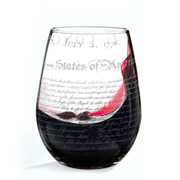 Declaration of Independence Wine Glass