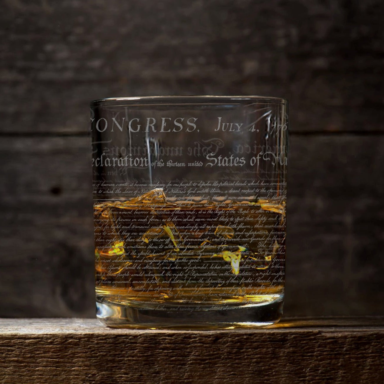 Declaration of Independence Whiskey Glass