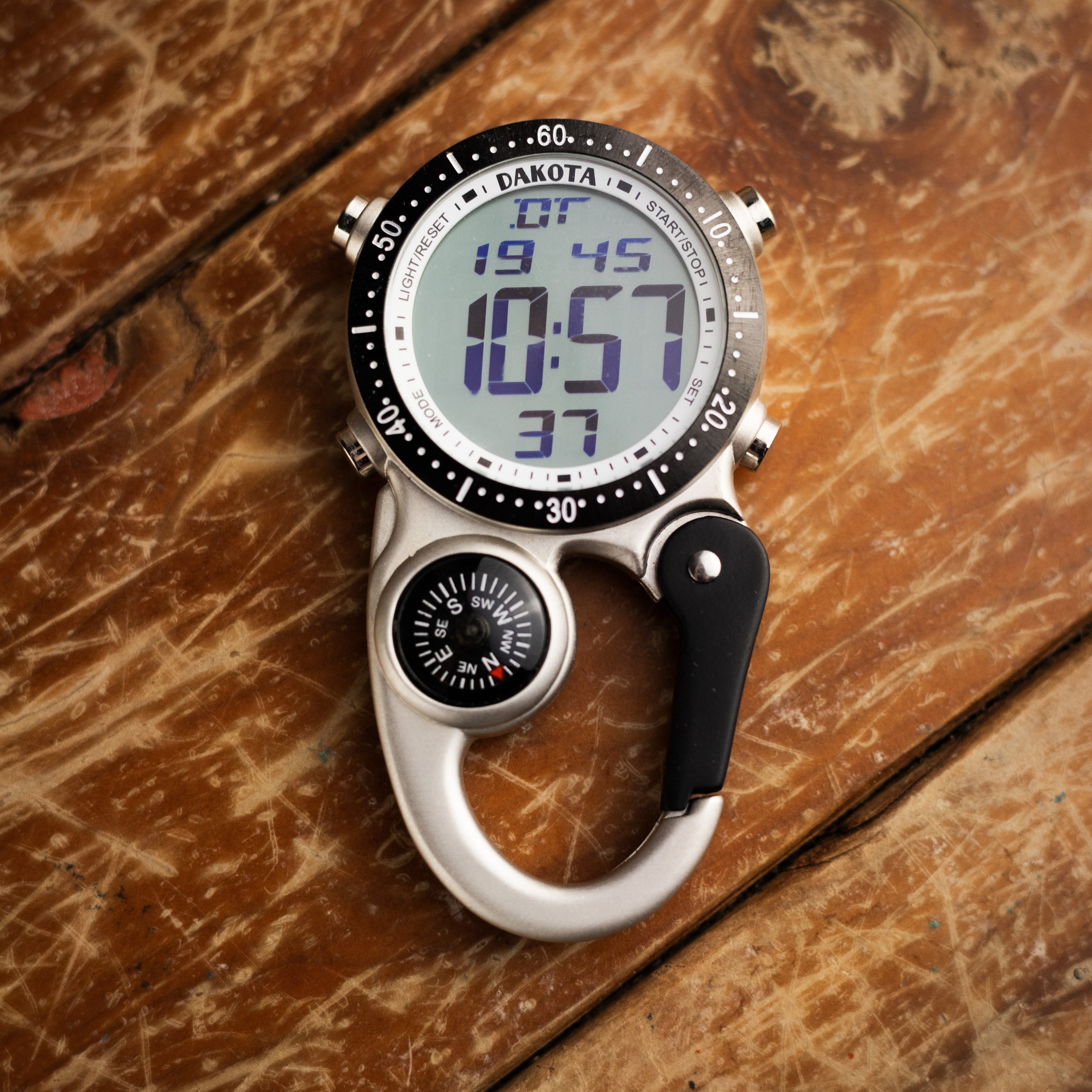 Digital Clip Watch in Silver