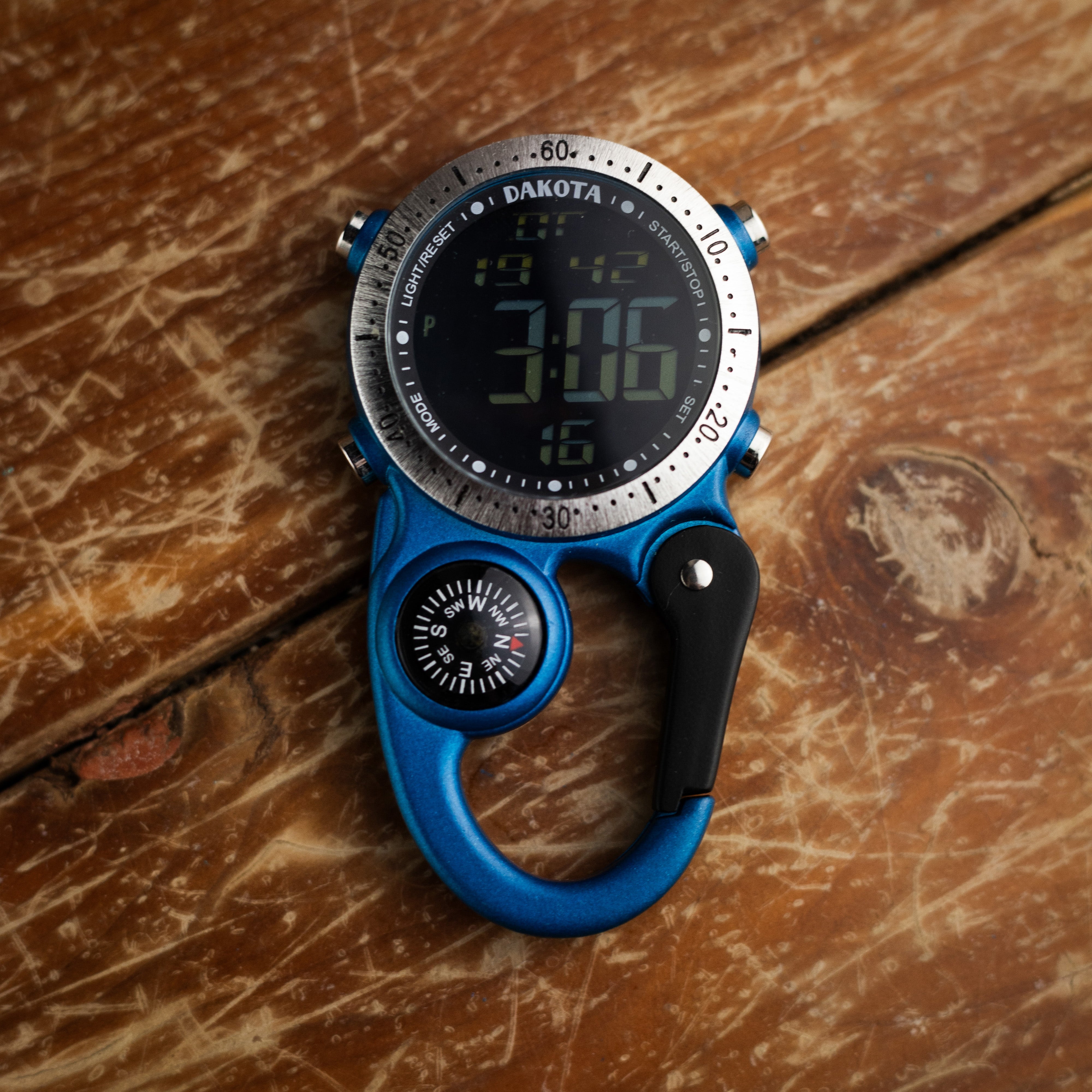 Digital Clip Watch in Blue